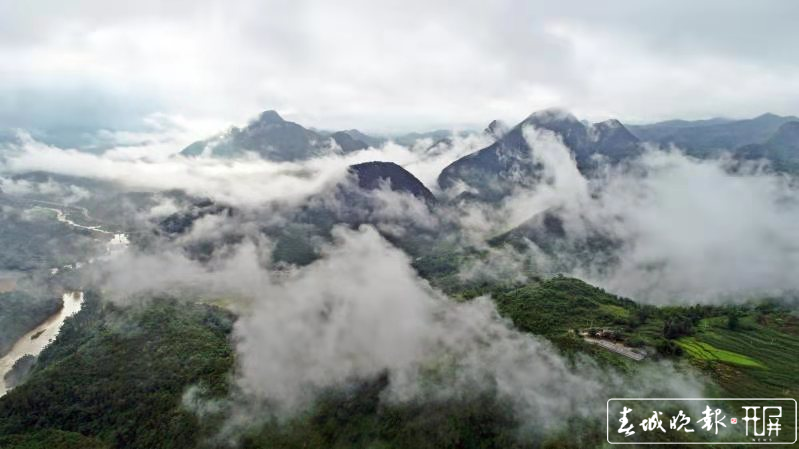 云南罗平踏山看云，这里壮美云海宛若人间仙境（记者：蒋琼波 通讯员：毛虹 摄影报道）