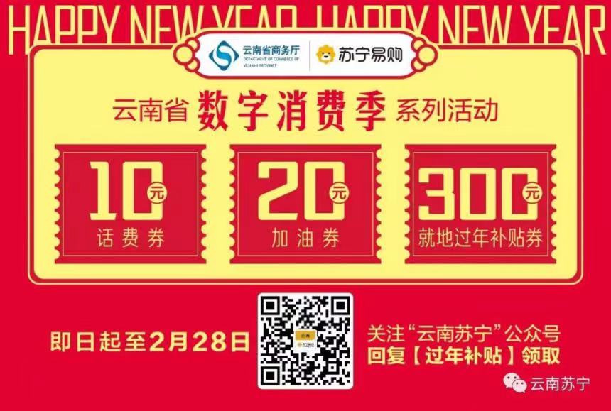 “留滇就地过年”消费花样多多，10家企业参与“数字消费季”送券啦！（春城晚报-开屏新闻记者 朱婉琪.jpg