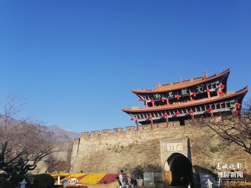 万盆鲜花筑成“风花雪月”，大理古城年味浓！  秦蒙琳 通讯员 张艳辉 高健 陈兴福 摄