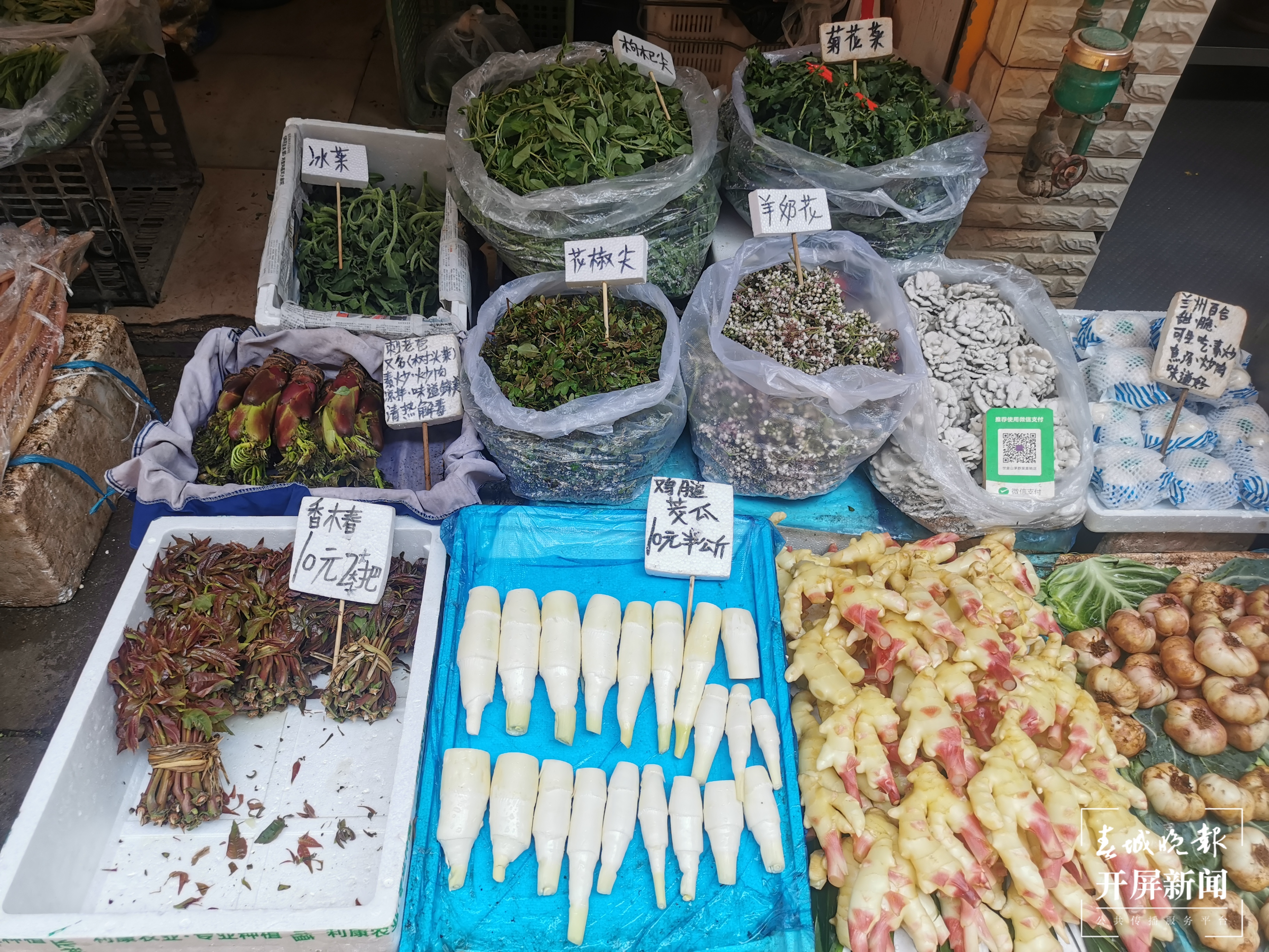 昆明农贸市场(春城晚报-开屏新闻记者 李赛 摄)