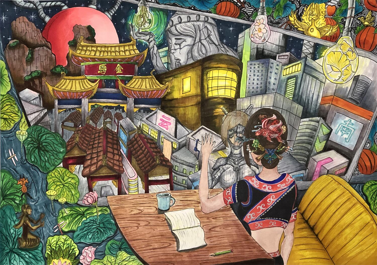 “彩云杯”中小学生绘画比赛·高中中职组二等奖