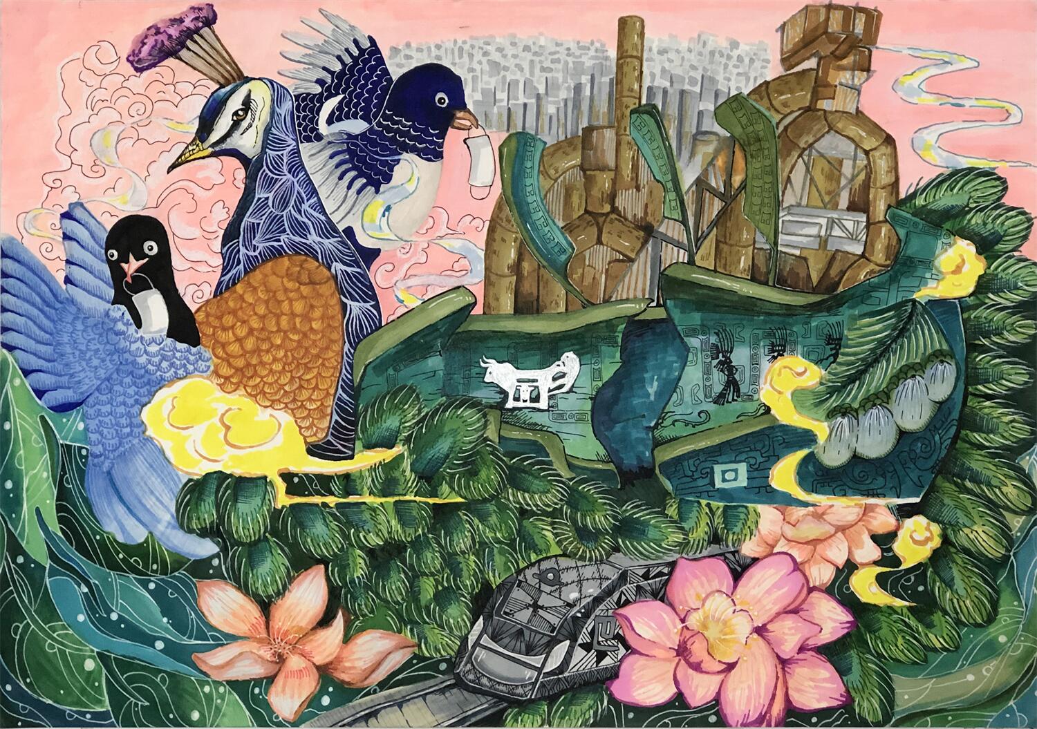 “彩云杯”中小学生绘画比赛·高中中职组二等奖