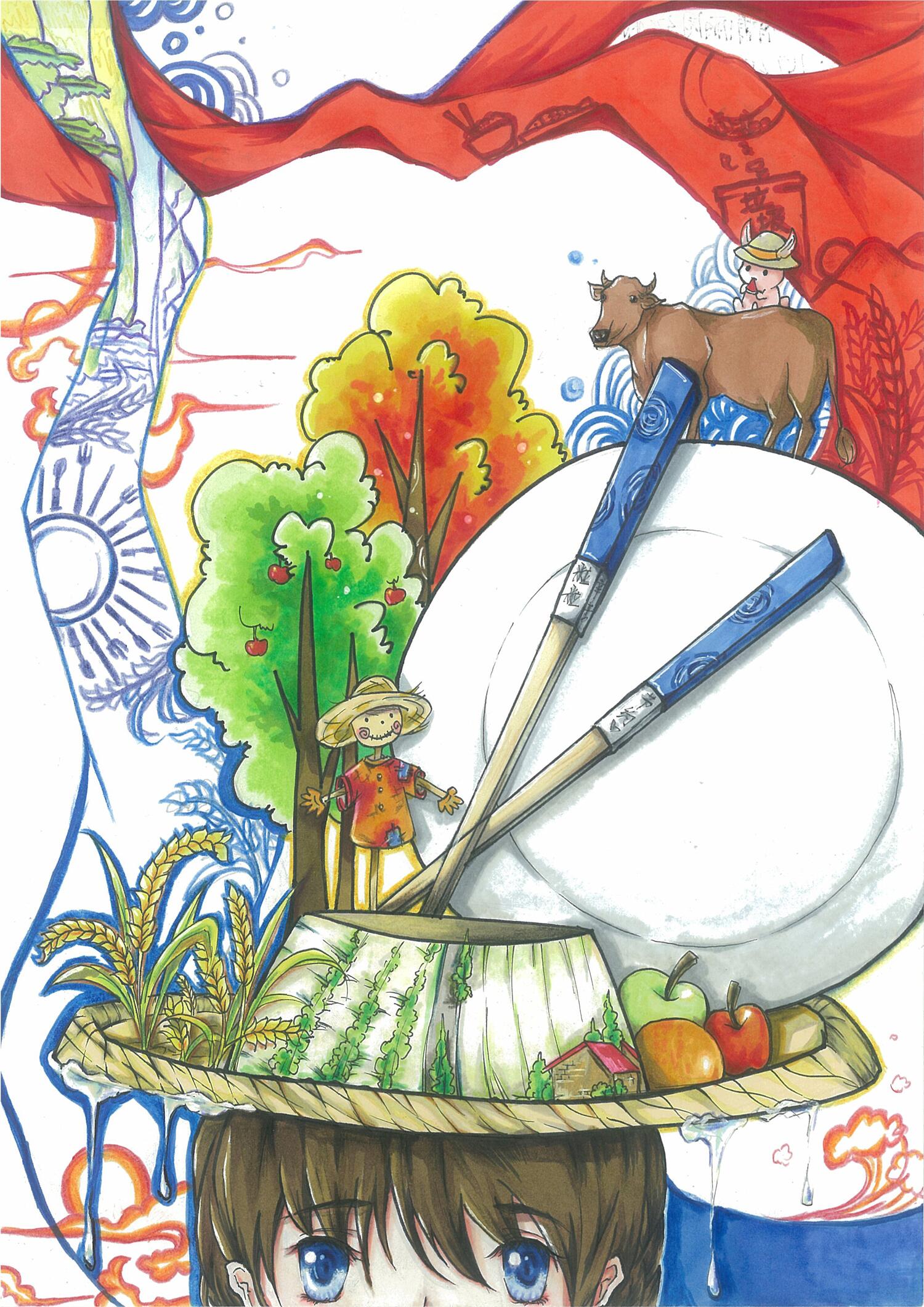 “彩云杯”中小学生绘画比赛·高中中职组一等奖