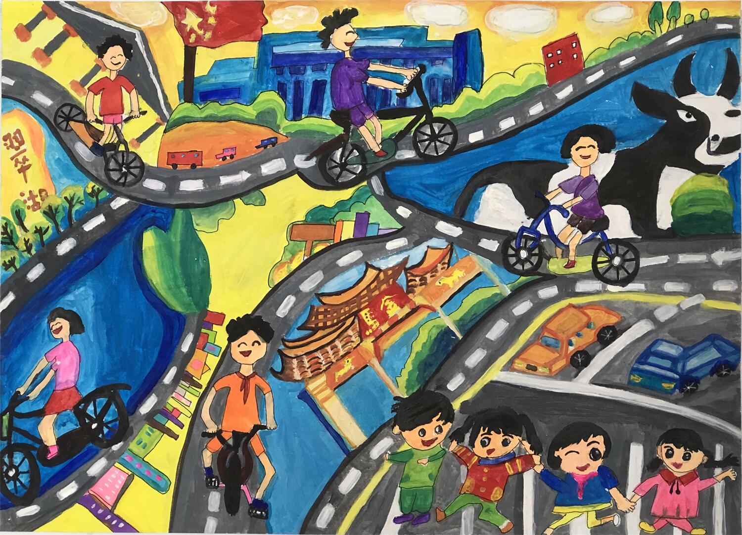（《美丽家园，绿色出行》  吴晨玮  10岁.jpg