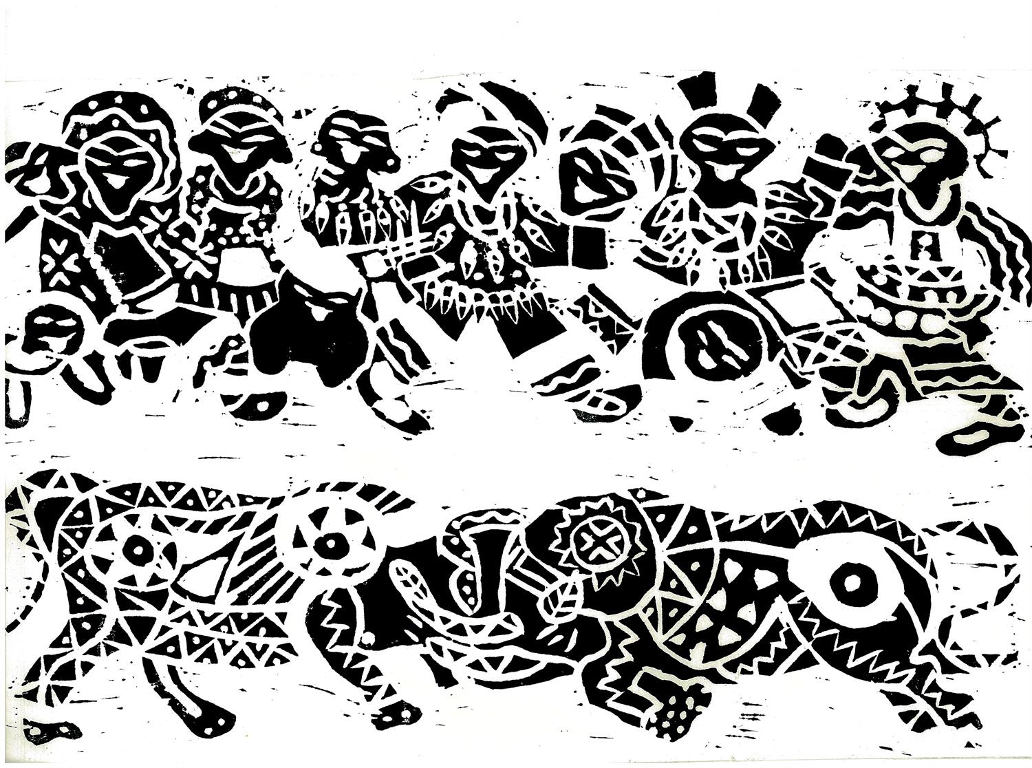 《斗牛》  刘致雅  11岁.jpg