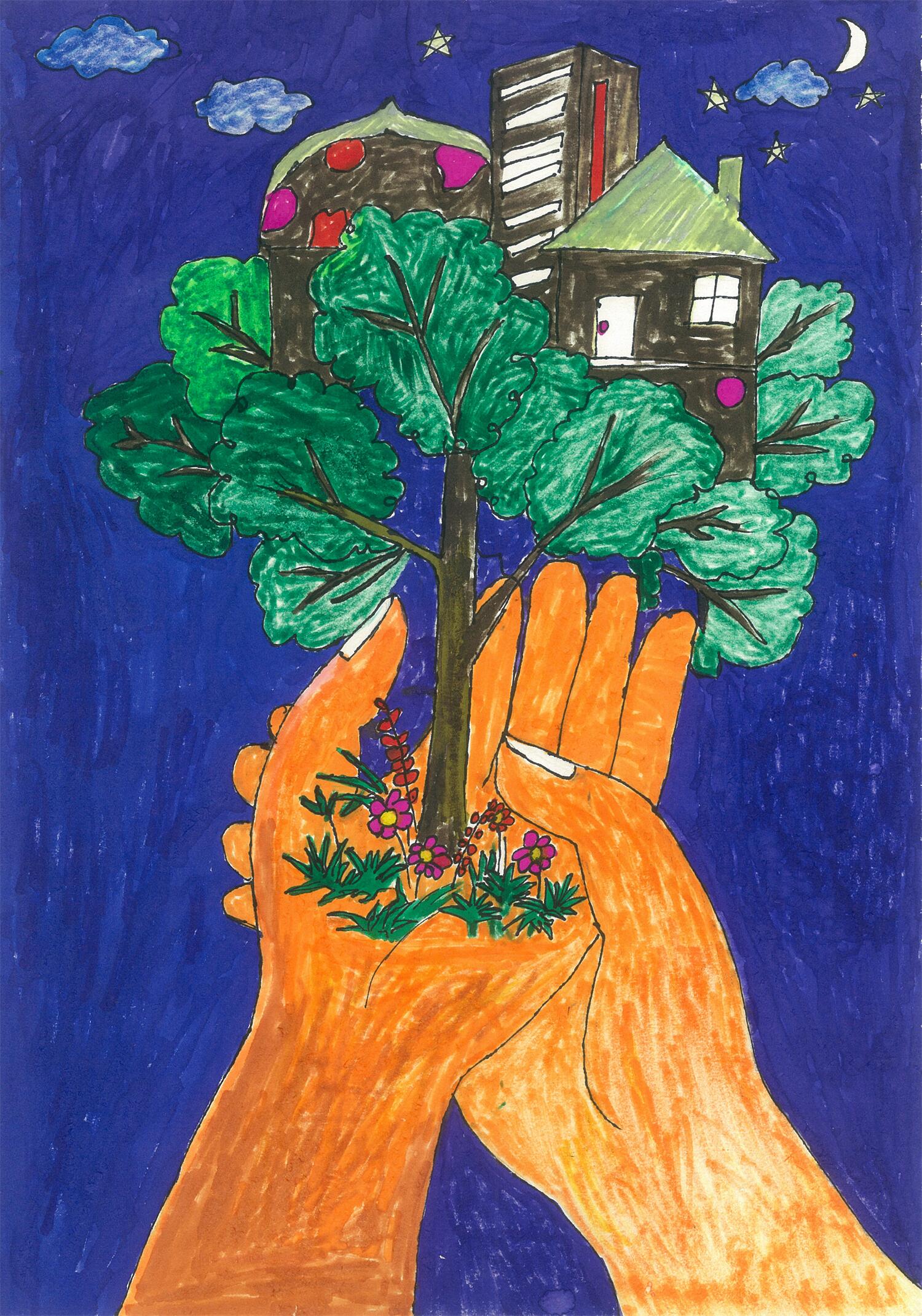 《呵护家园》 杨时雨  8岁.jpg