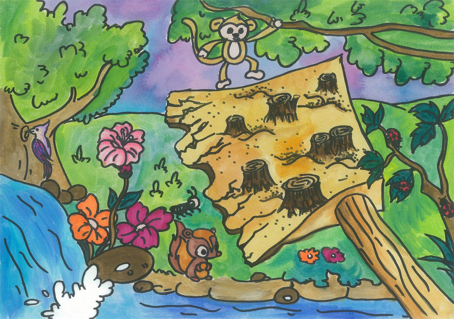 《和谐的森林家园》 黄袁珑乙 8岁.jpg