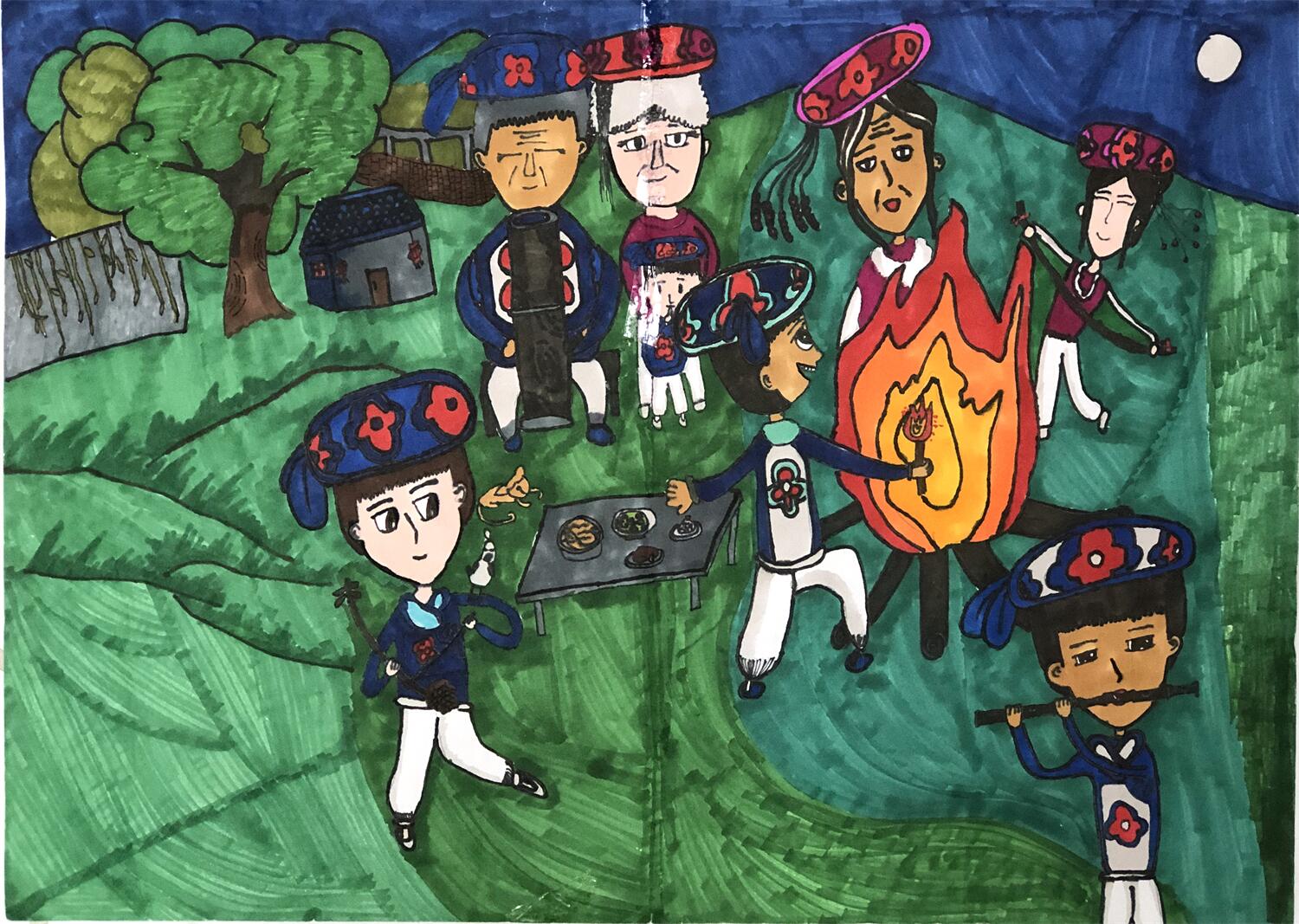 《火把之夜》 王啟豪 10岁.jpg