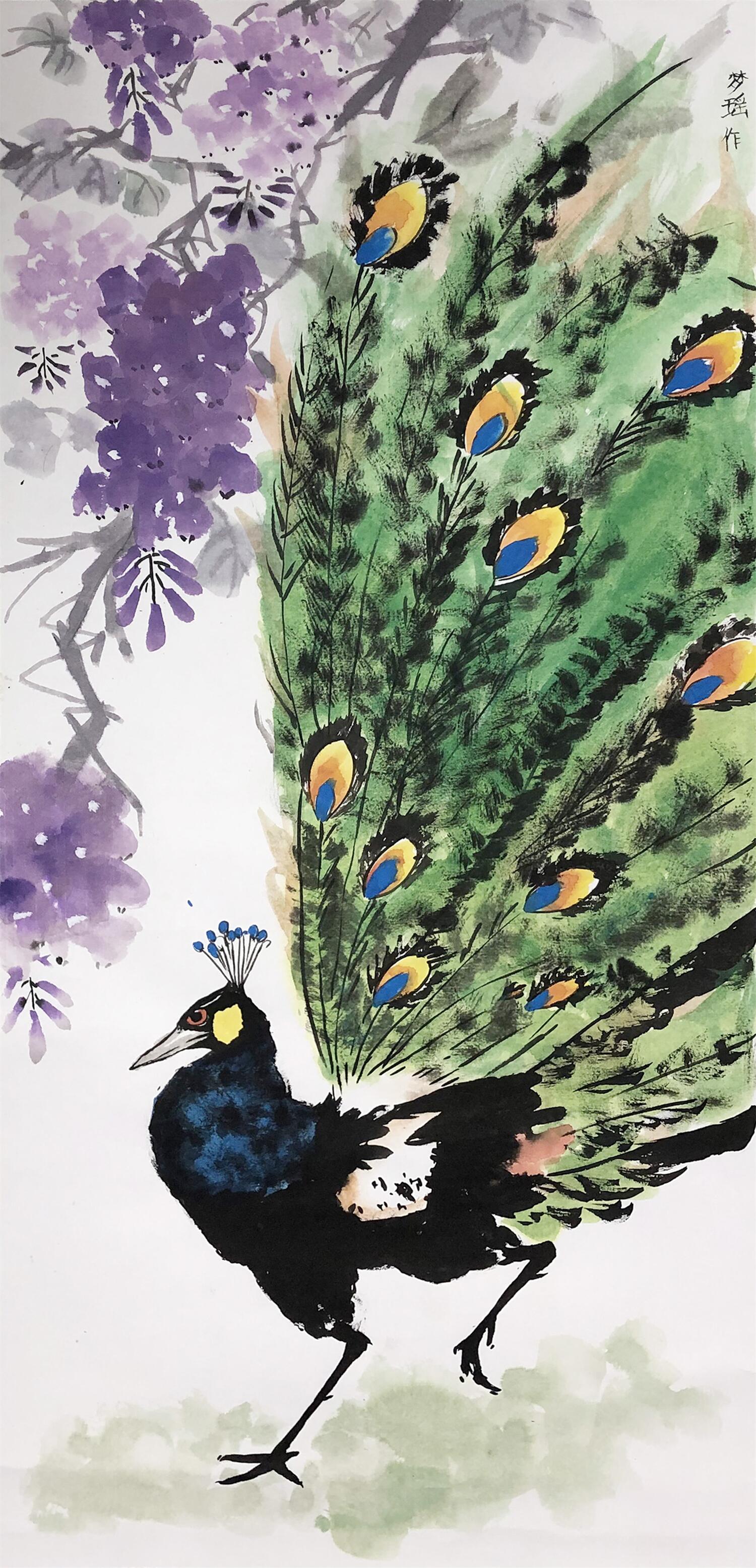 《孔雀》  周梦瑶  11岁.jpg