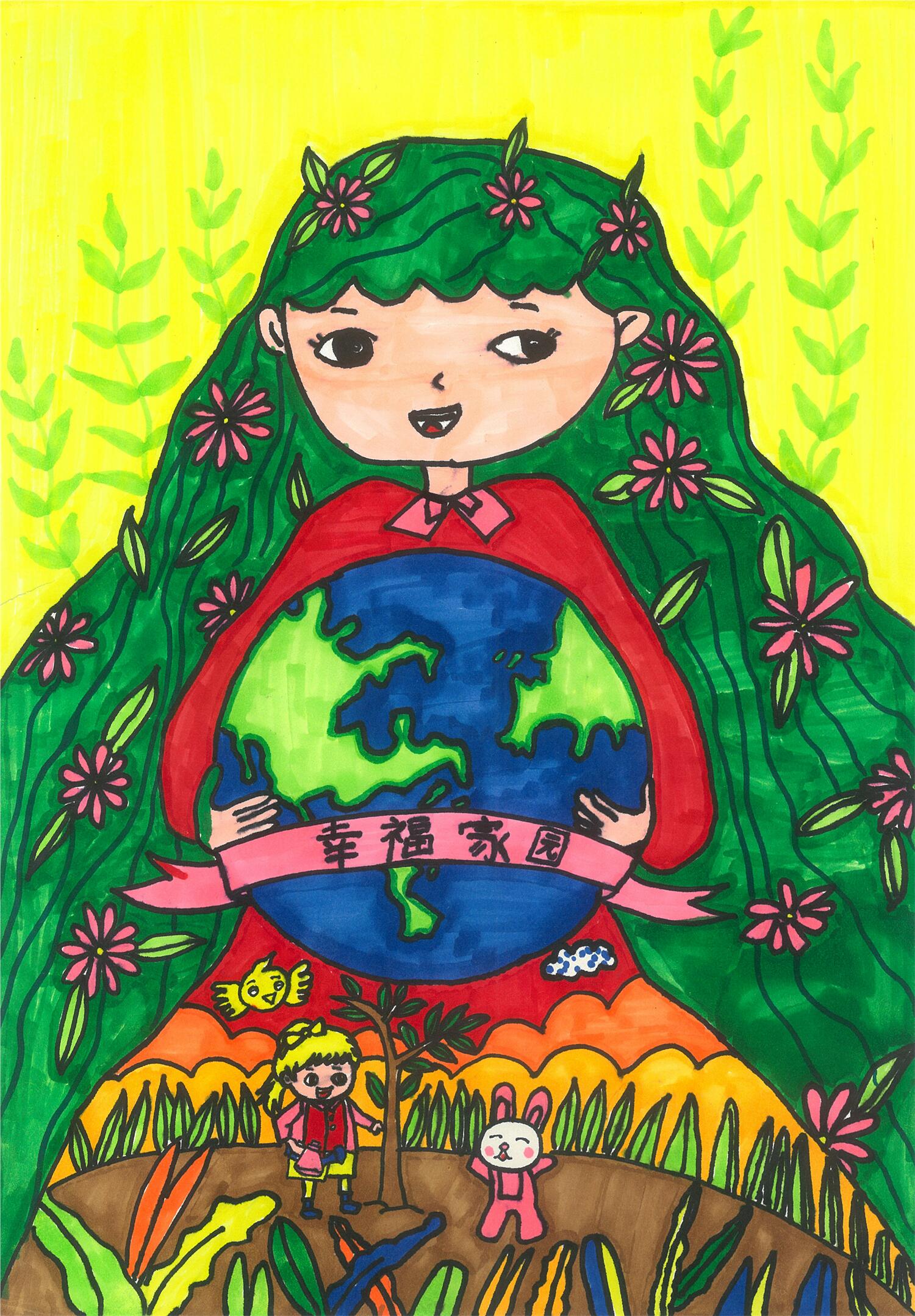 《绿色家园  守护生态》 温上新 8岁.jpg