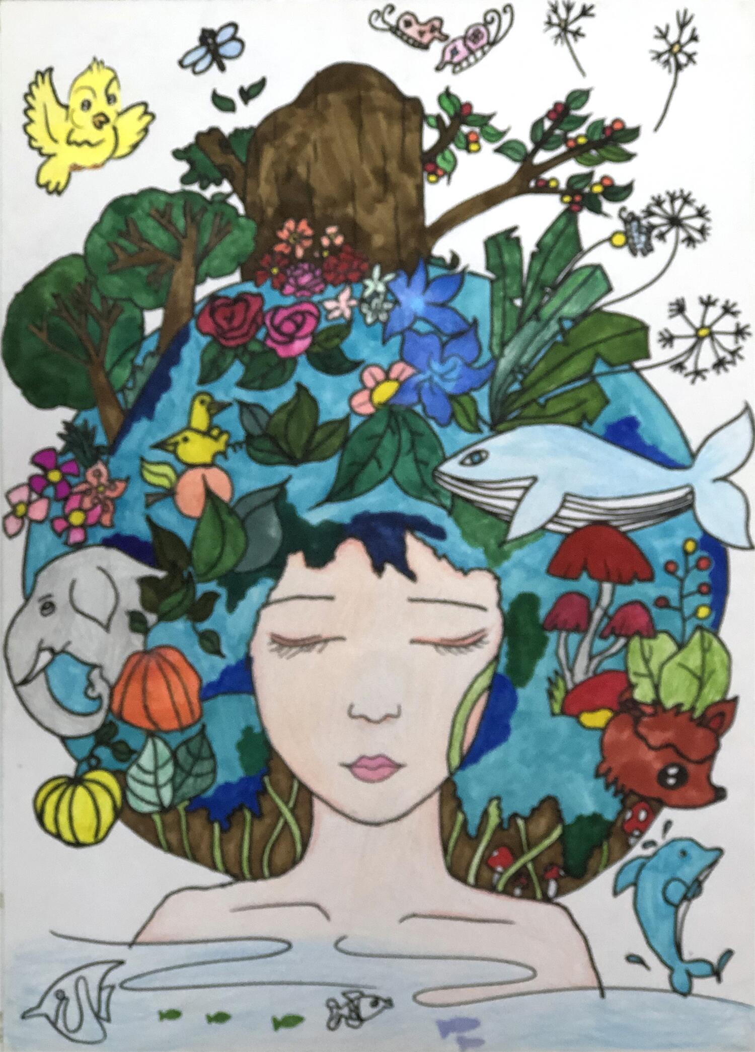 《绿色的梦》 楊雲珺 8岁.jpg