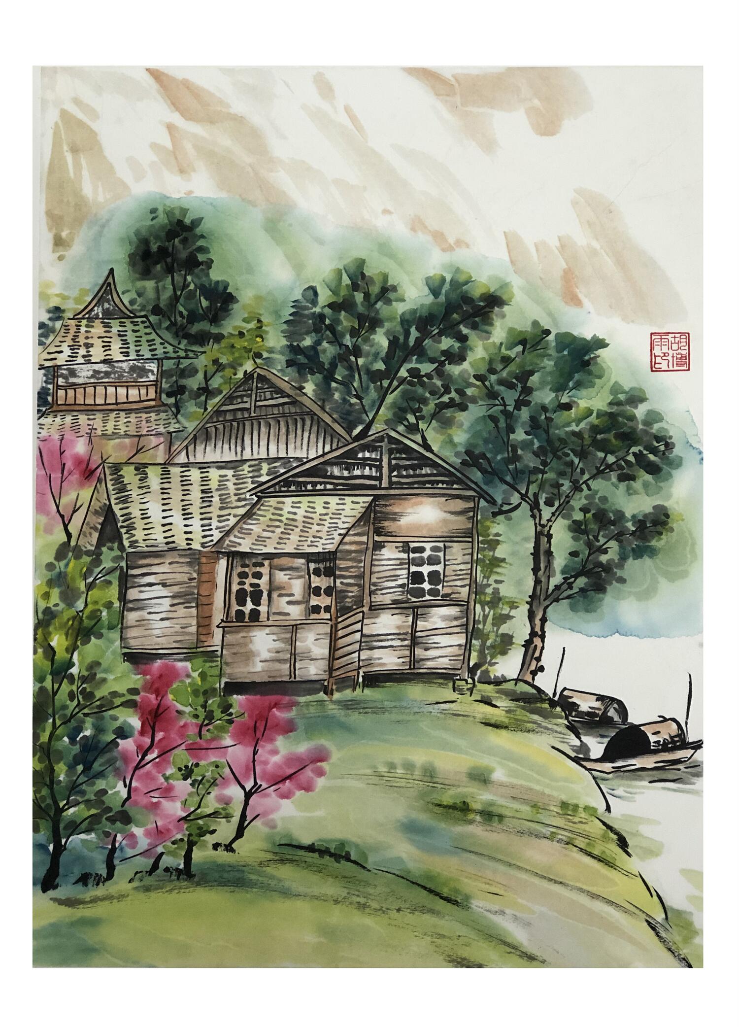 《梦中的家园》 胡博雨  12岁.jpg