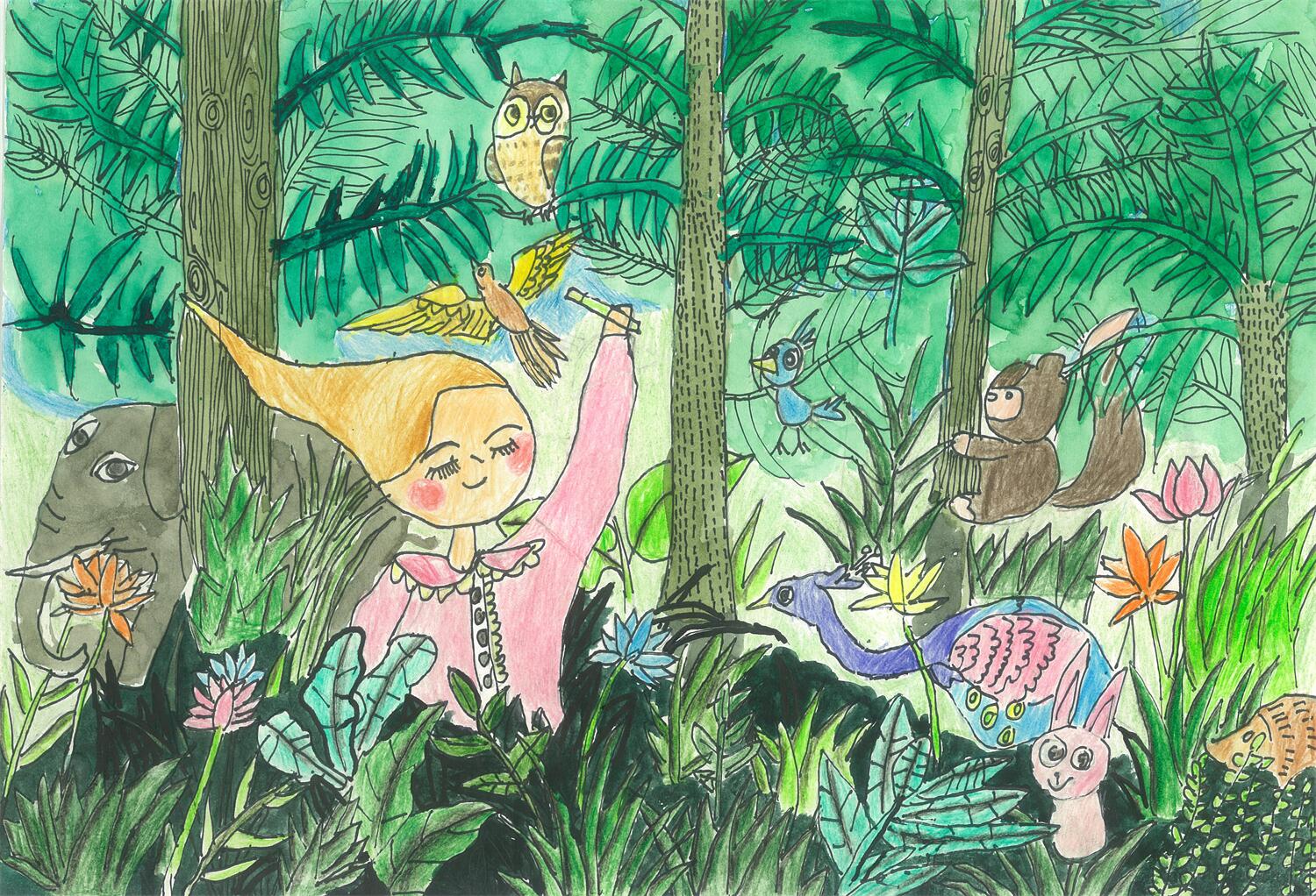 《人与自然和谐共生》  郭芷伊  8岁.jpg