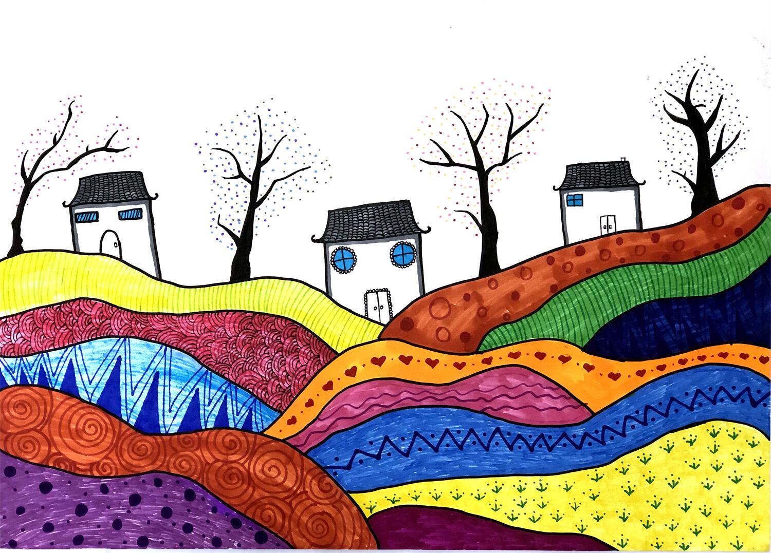 《七彩梯田》 张奚萌  7岁.jpg