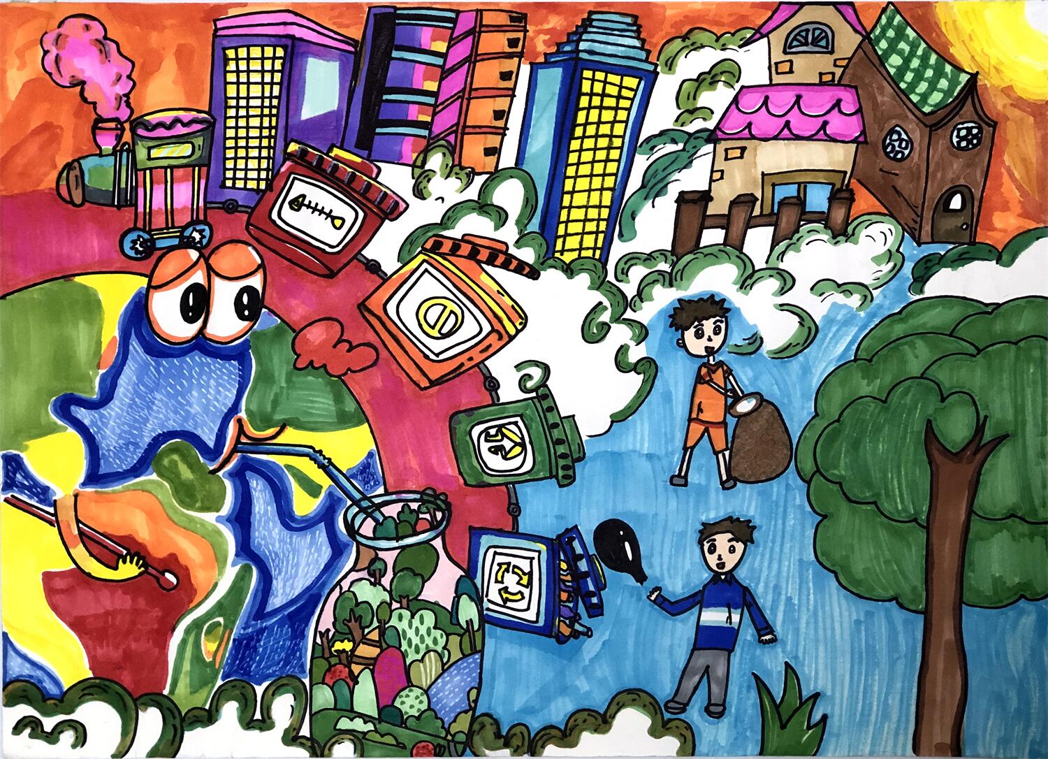 《生态文明建设》  艾诗程  12岁.jpg