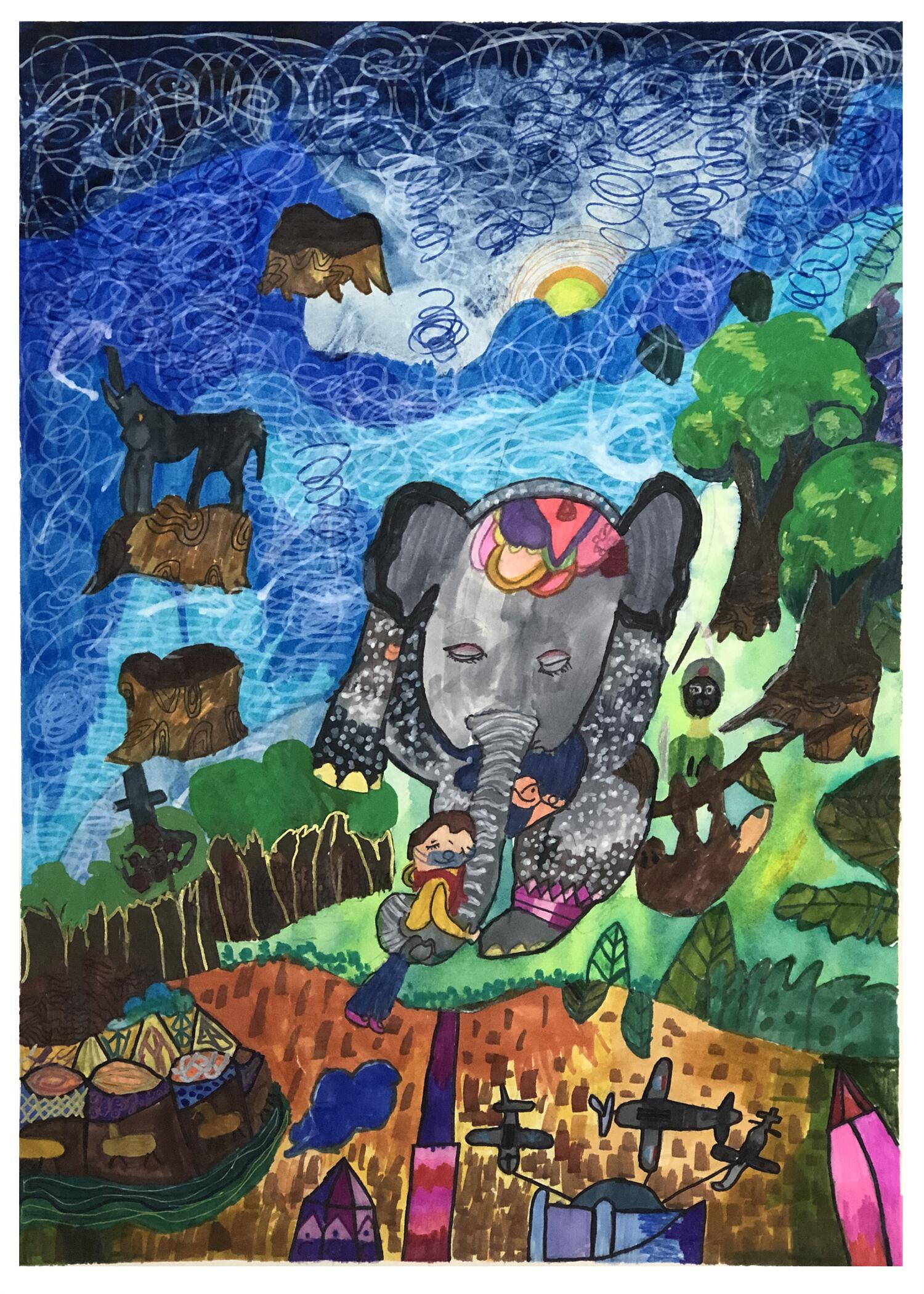 《我和小象》 叶天予 9岁半.jpg