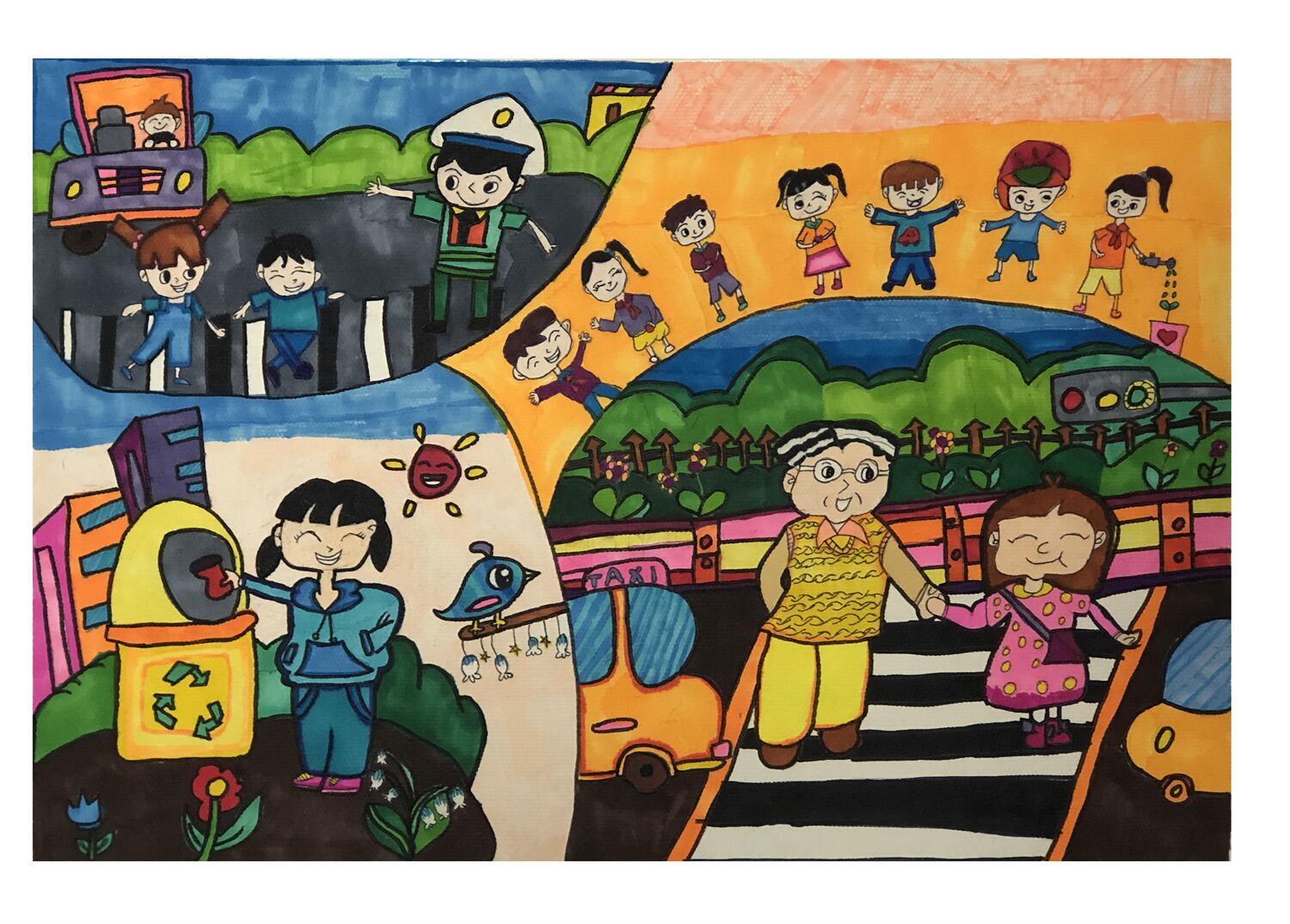 《携手共创幸福美丽家园》  汪若迅  11岁.jpg