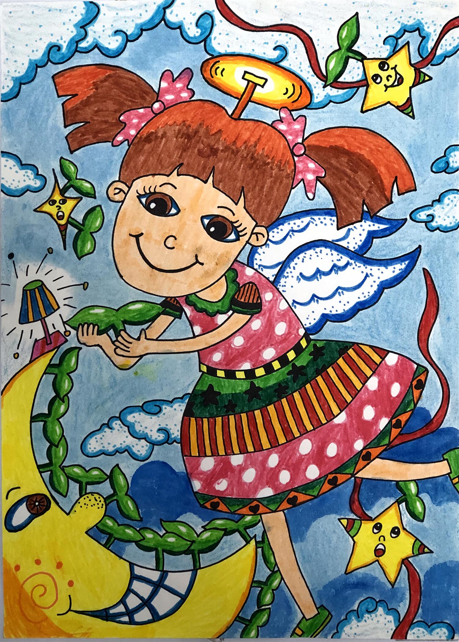 《月亮女孩》  张熙浩然  9岁.jpg