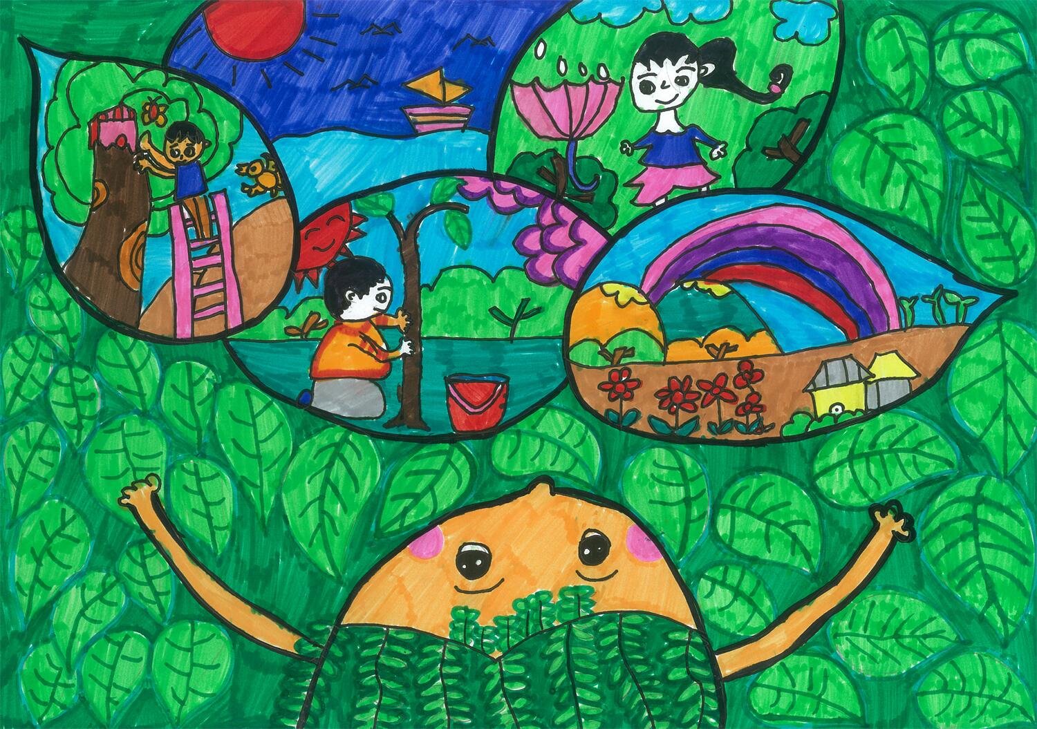 《做生态文明人，建美丽幸福家园》 杨雅莉 6岁.jpg