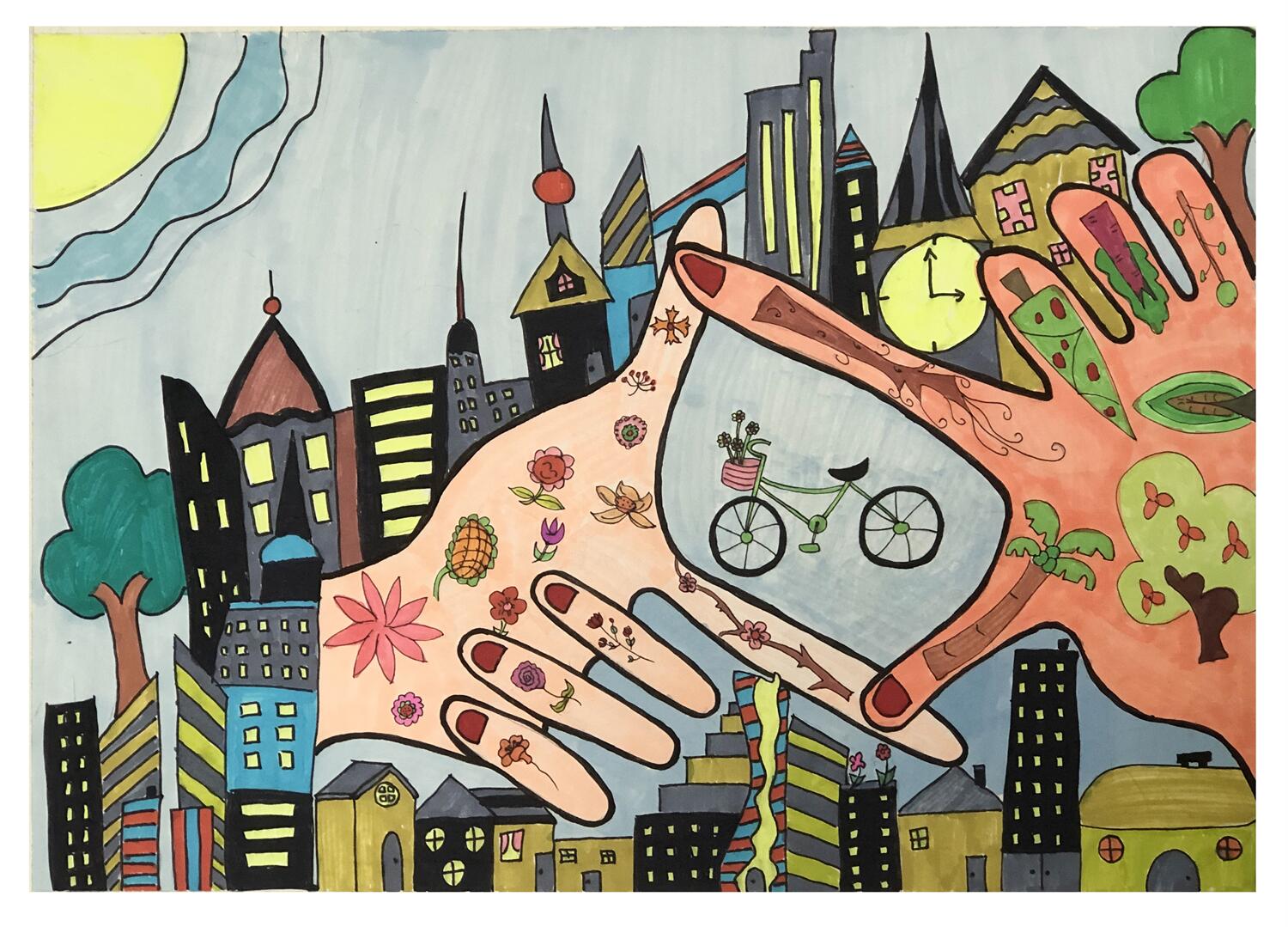 《低碳出行》 朱虹圳 8岁.jpg