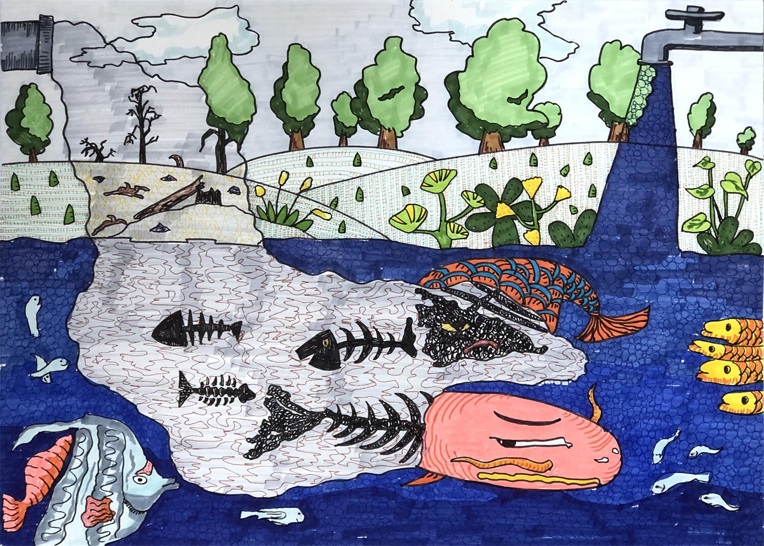 《还是那条河》 夏浚豪 8岁.jpg