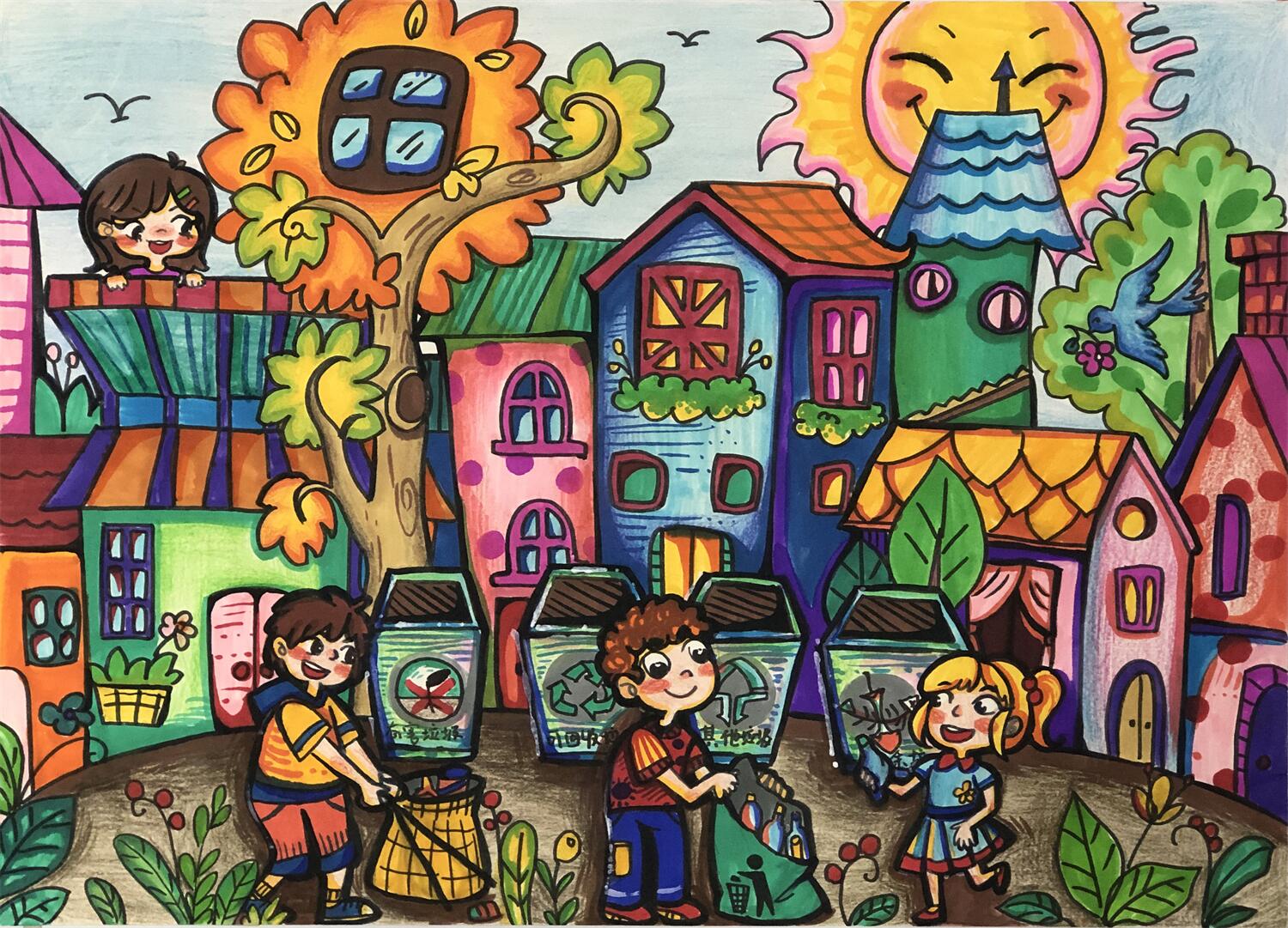 《垃圾分类从我做起，爱护环境共建家园》 傅国豪 11岁.jpg