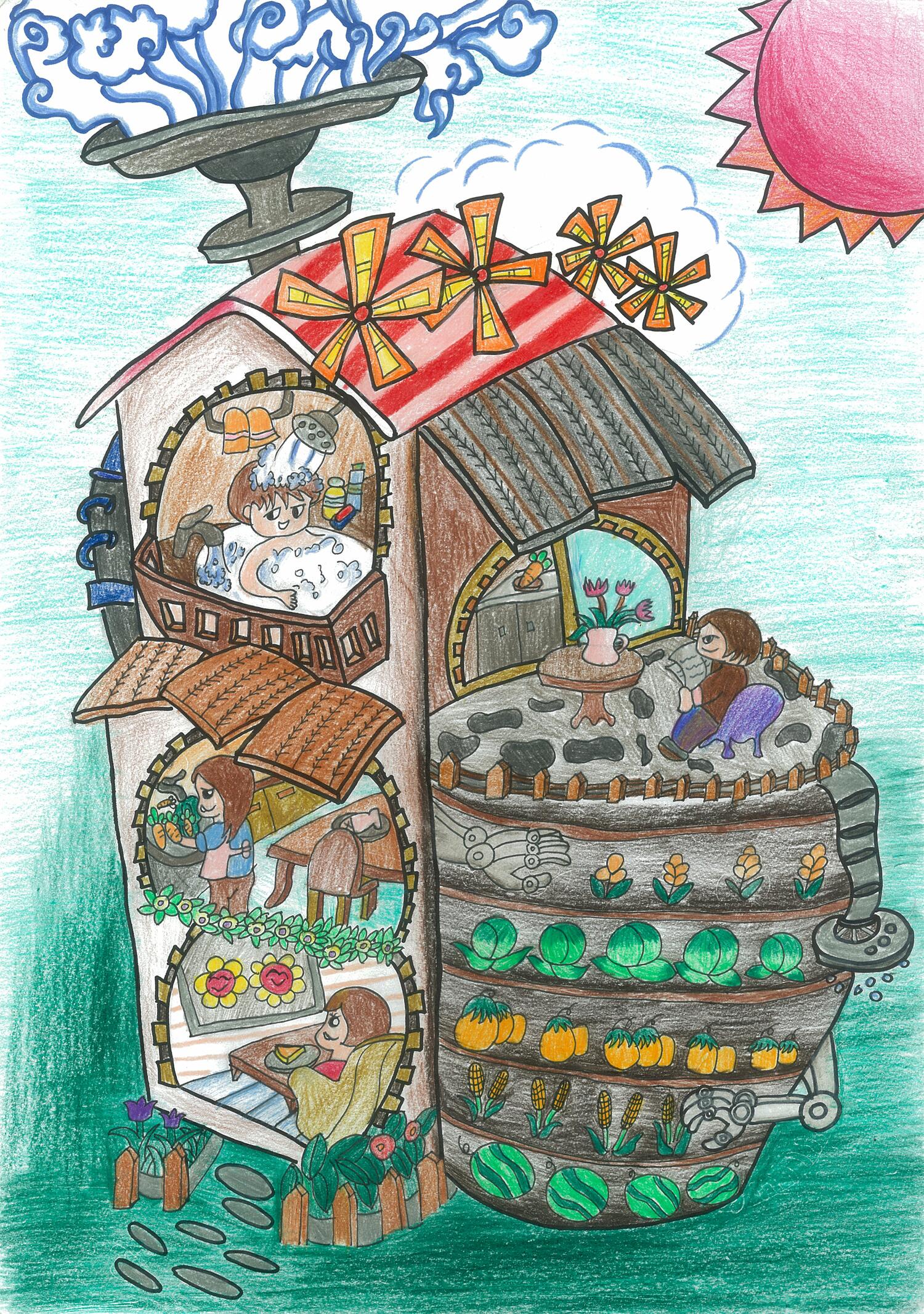 《绿色能源新生活》 郑梦珺 12岁.jpg