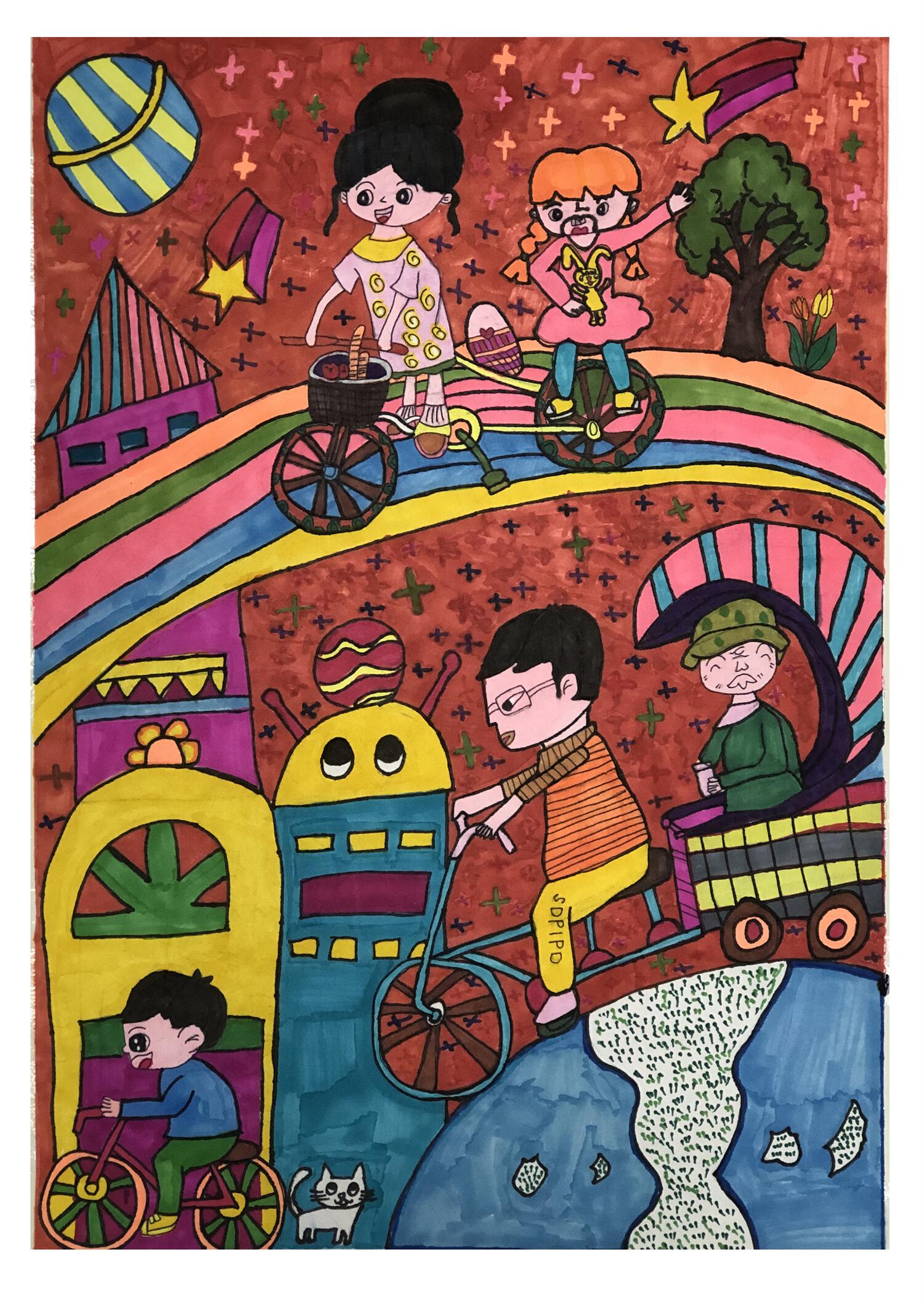 《全家梦幻游》  赵兴萍  11岁.jpg