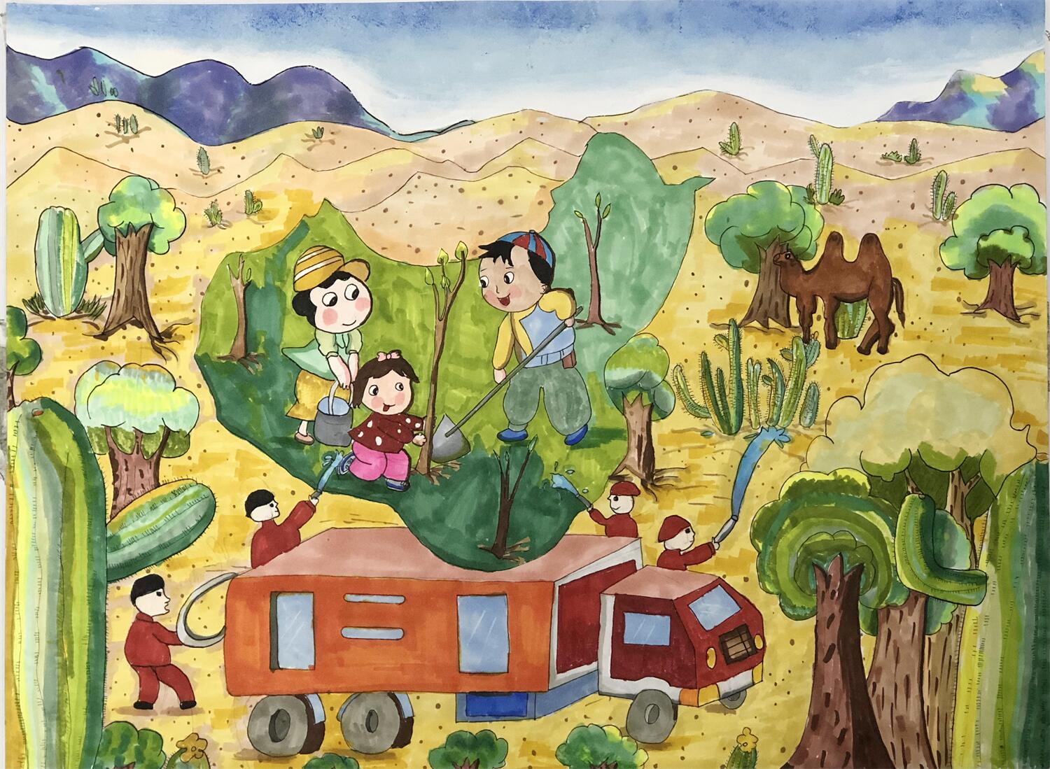 《社会齐心种希望》 郑琪雯 1 0岁.jpg