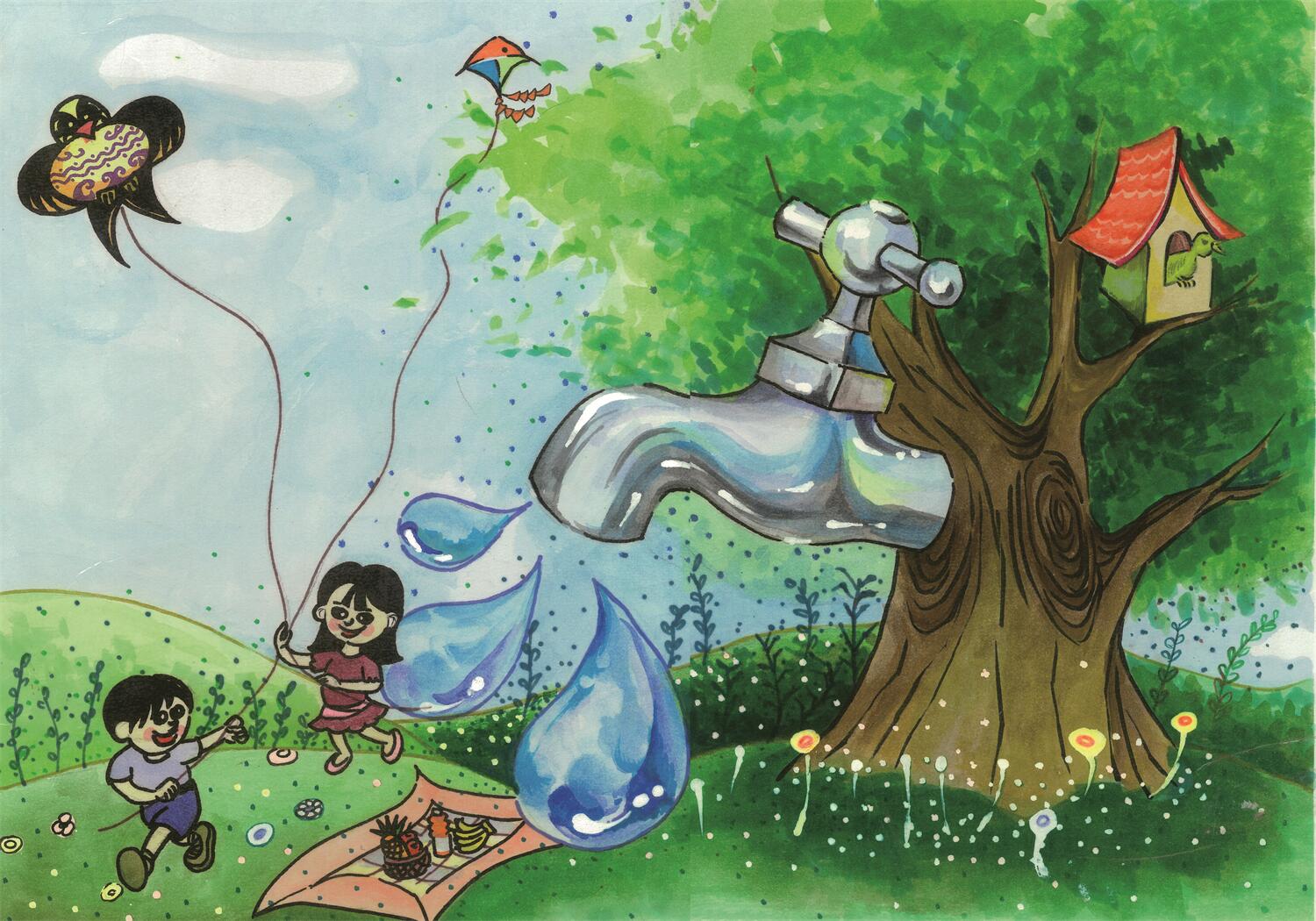 《用心浇灌美好世界》 金玉洁  11岁.jpg