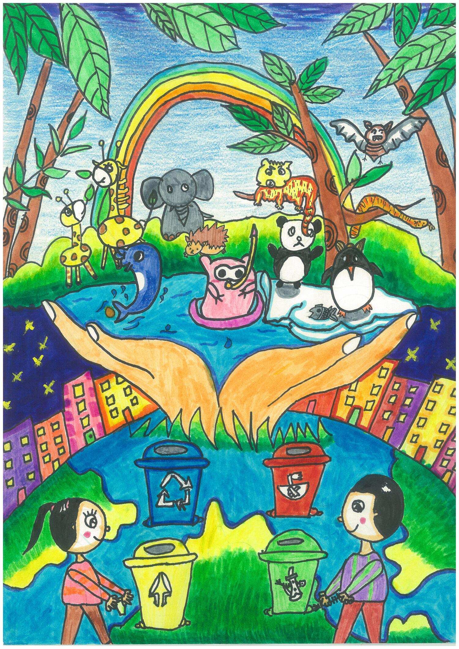 《用心呵护地球》 冯诗茹 7岁.jpg