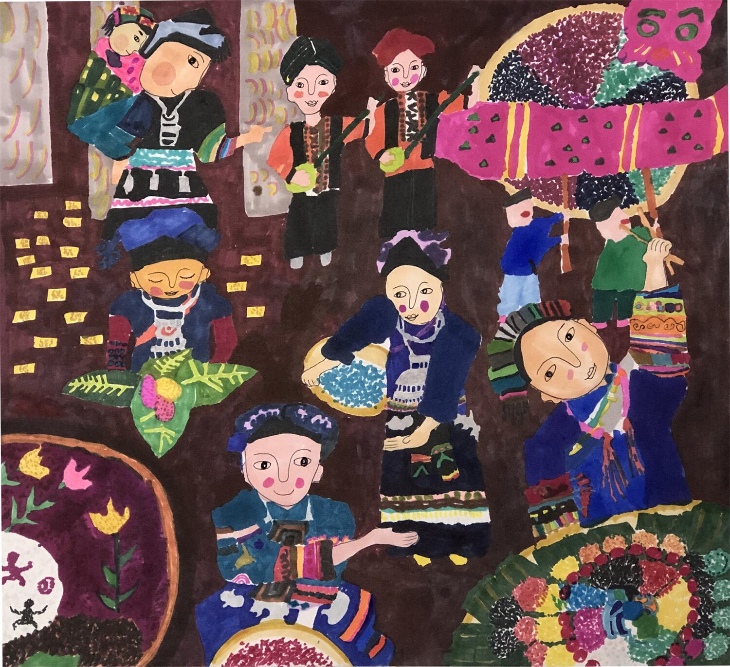 《最爱花饭节时齐团圆》 杨喆  7岁.jpg