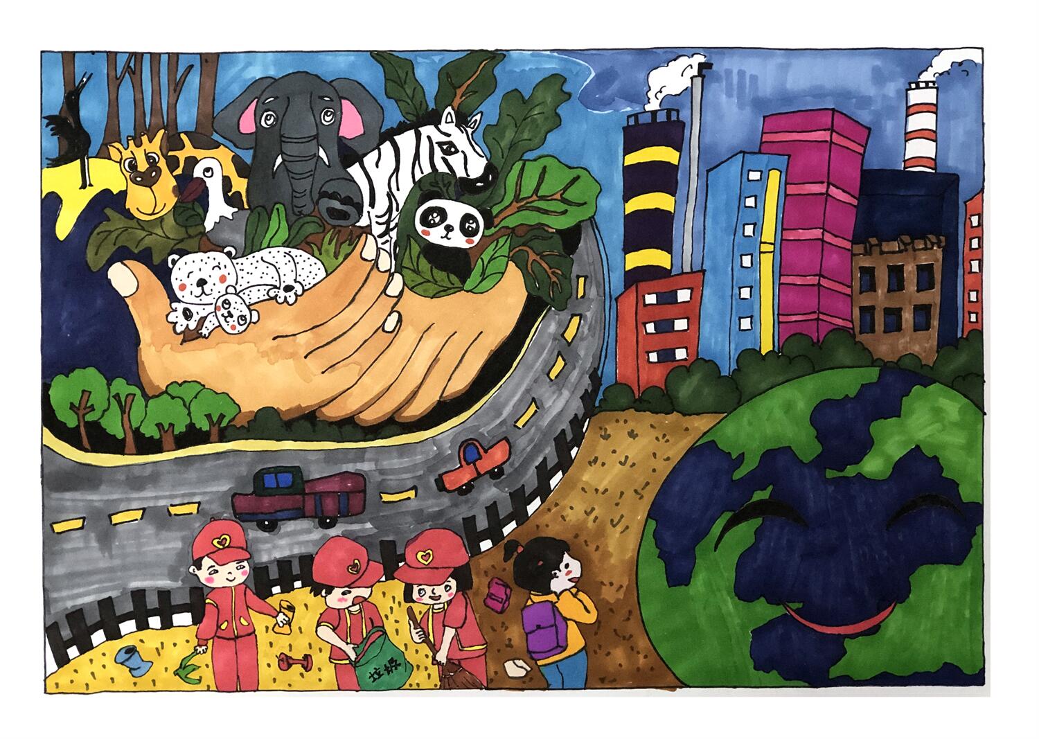 《共建生态文明，共享绿色世界》 尚婷 10岁.jpg