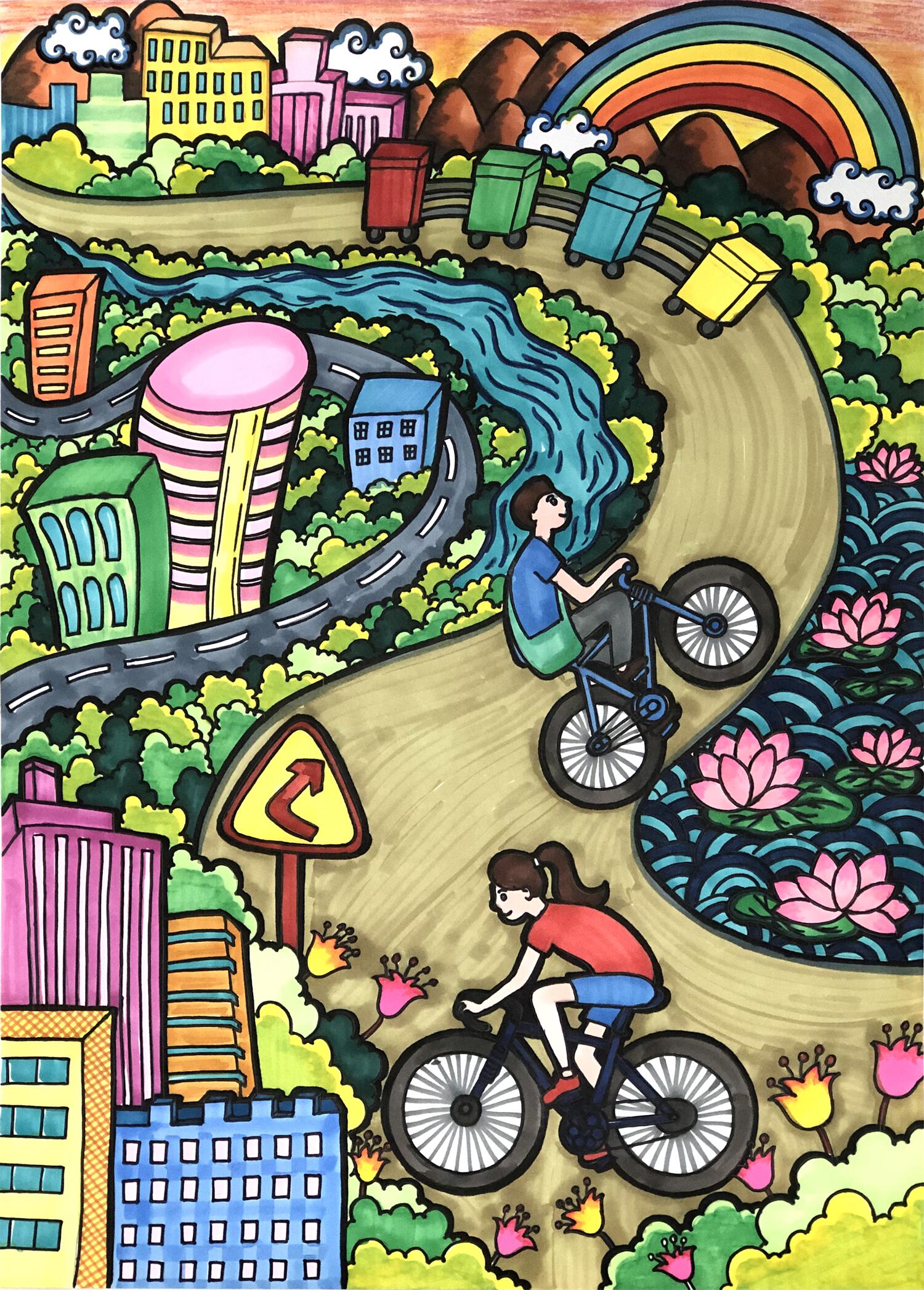 《绿道》 马杨 9岁.jpg