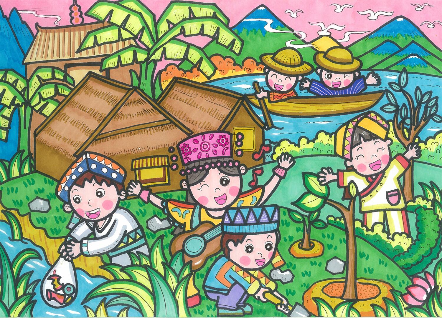 《美丽的彩云之南》 郑乔尹 8岁.jpg