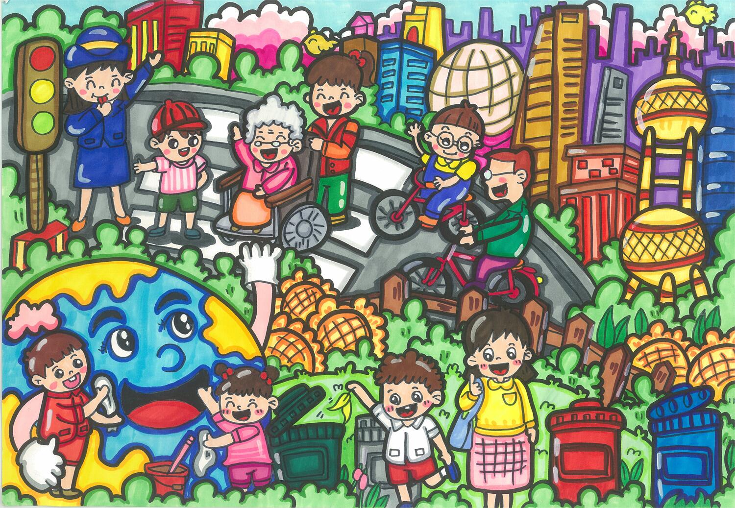 《生态文明城市》 刘一燃 10岁（462）.jpg