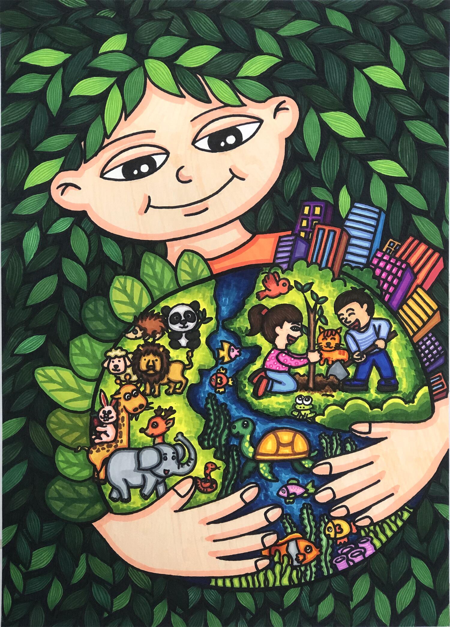 《携手共建美好家园》 王宇炫 11岁.jpg