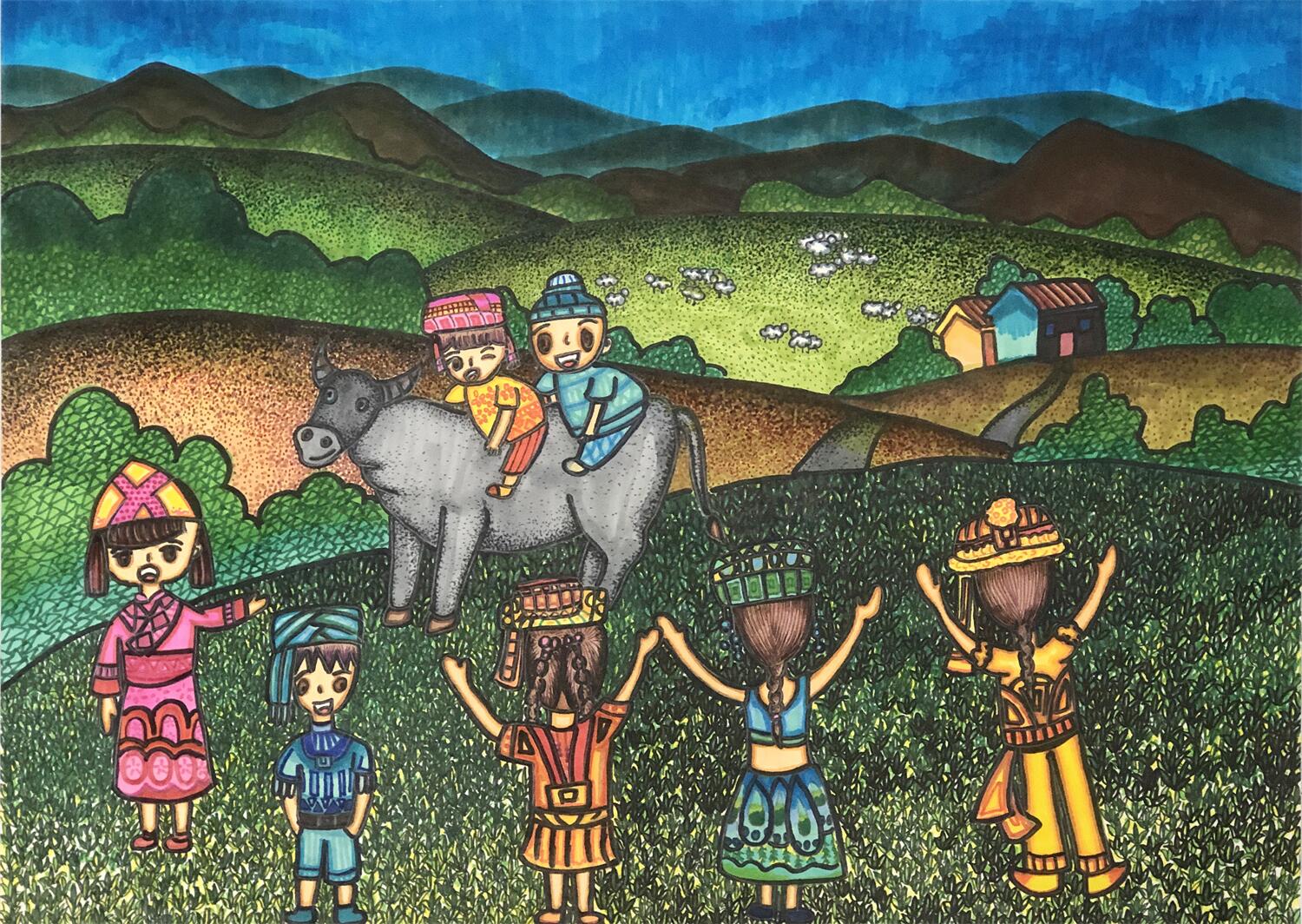 《珍爱绿水青山，永续山水胜景》 刘芮君 11岁.jpg