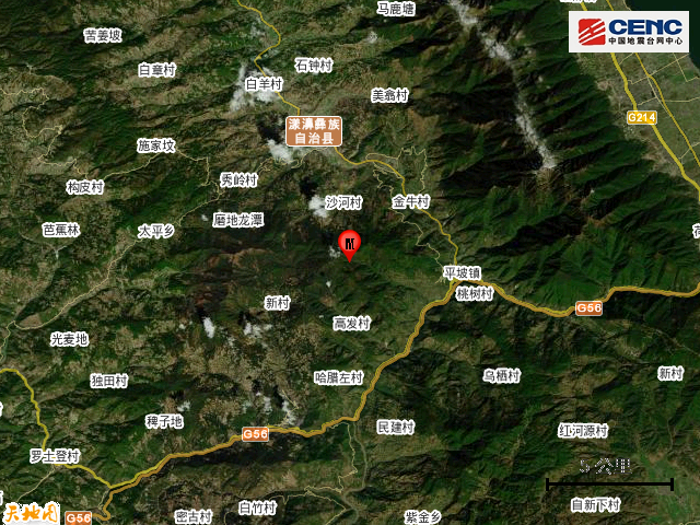 6月5日6时12分，云南大理州漾濞县发生3.4级地震