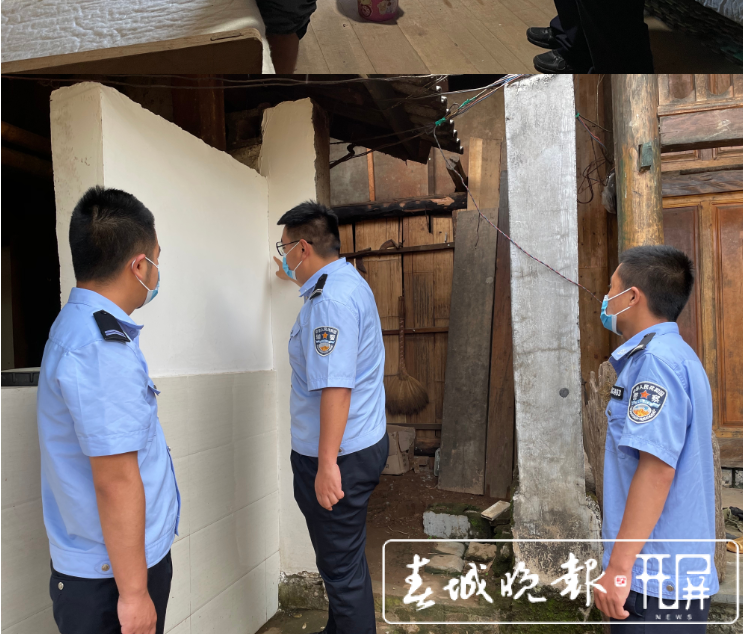 盈江震后，警察深入辖区排查地震灾情…… （ 马楠 通讯员 赵新月 摄影报道）