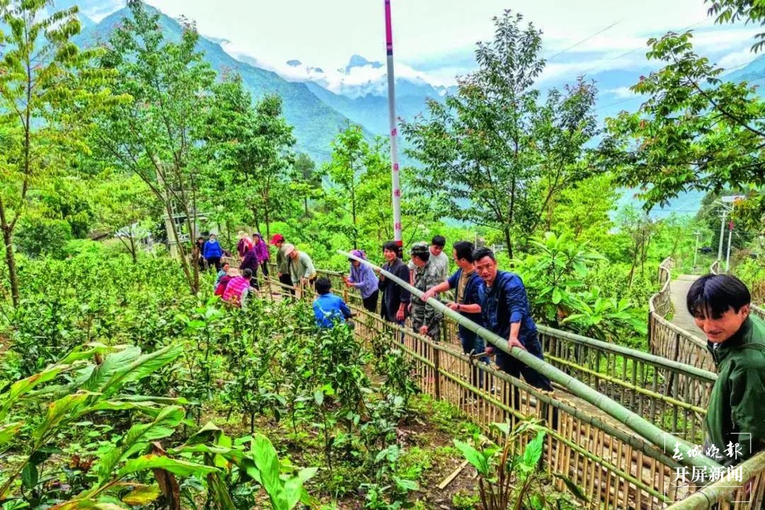 亚坪村各族群众共同围建篱笆 建设美丽乡村.jpg