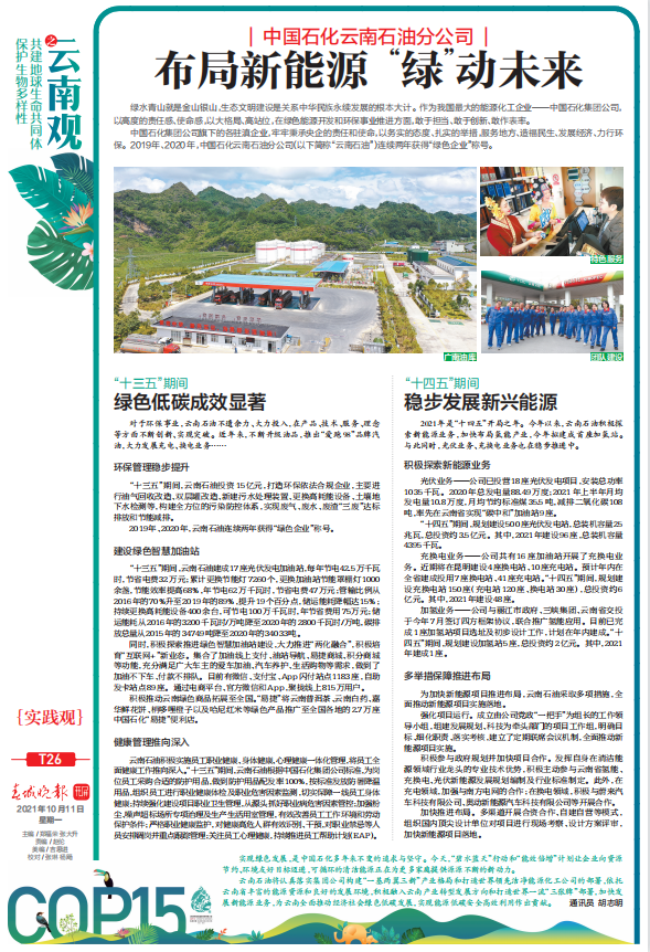 布局新能源 “绿”动未来