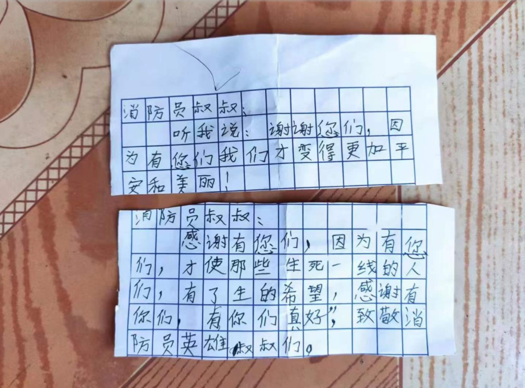 暖心！村民给消防员送来苹果、核桃！（供图）