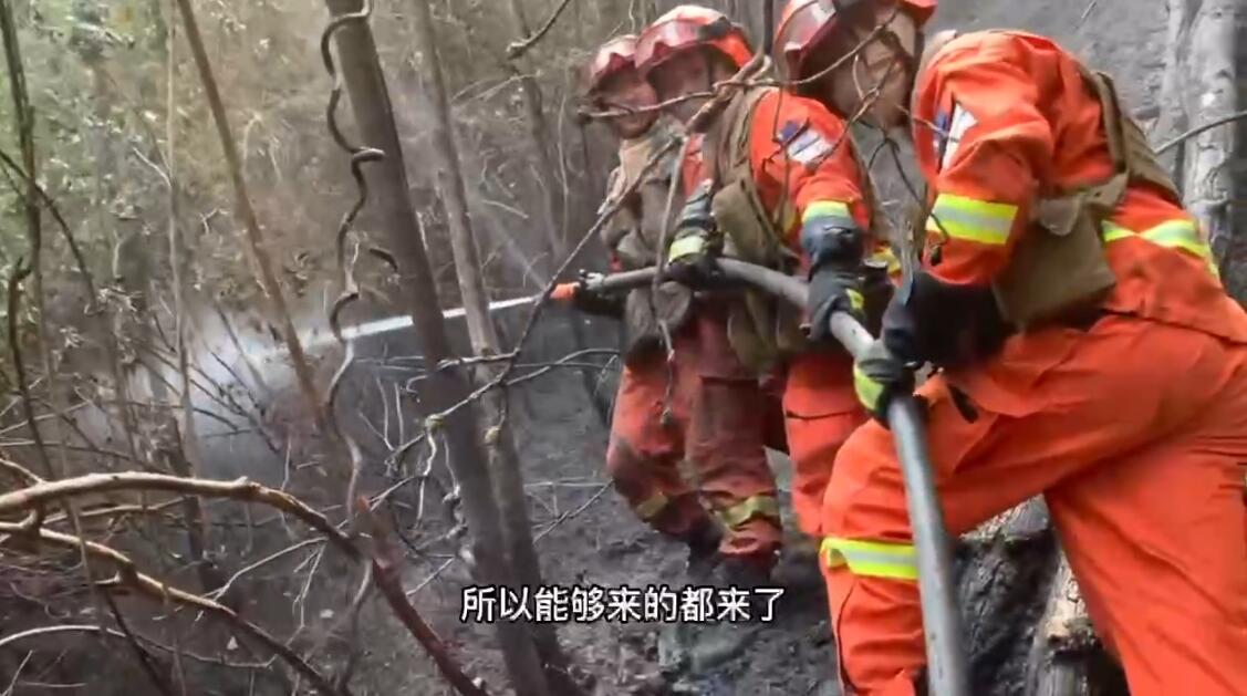 大理森林消防嫂自发组织队伍赴火场送物资