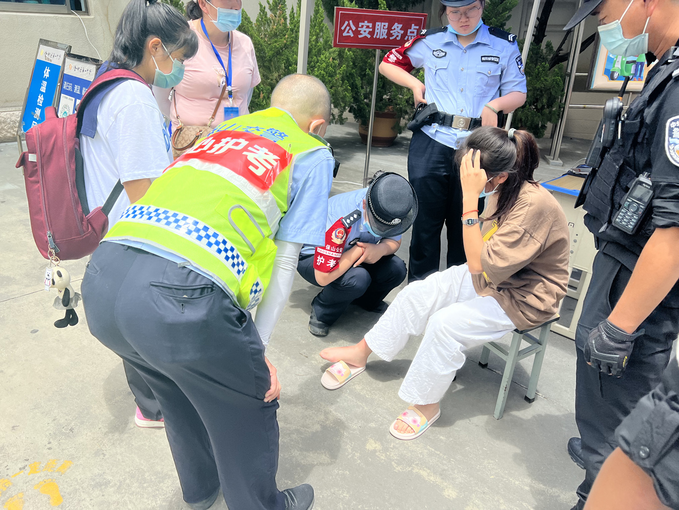 保山一考生右脚突发肿胀