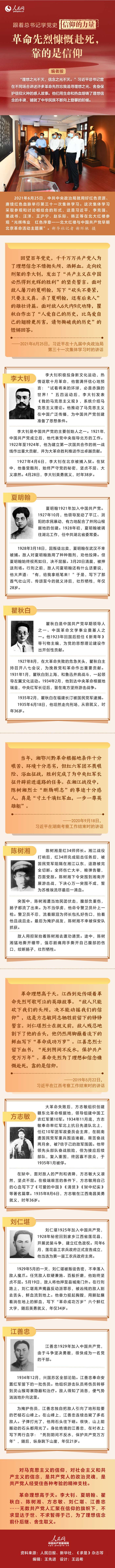 跟着总书记学党史·信仰的力量 | 革命先烈慷慨赴死，靠的是信仰