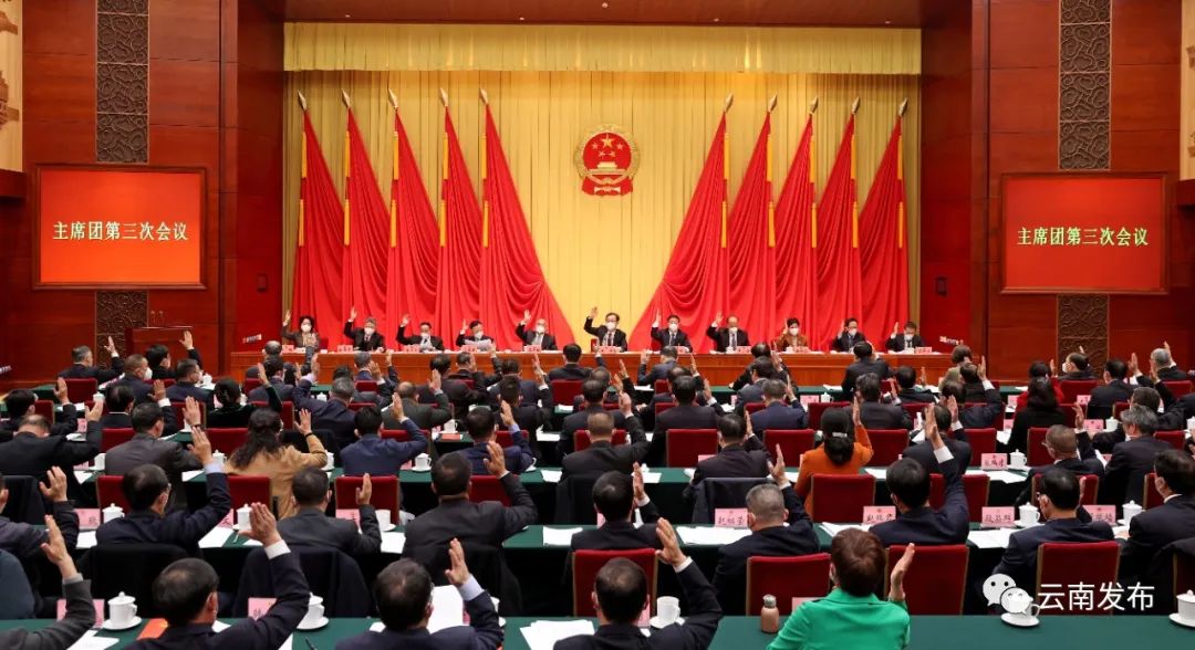 省十四届人大一次会议主席团举行第三次会议 王宁主持.jpg