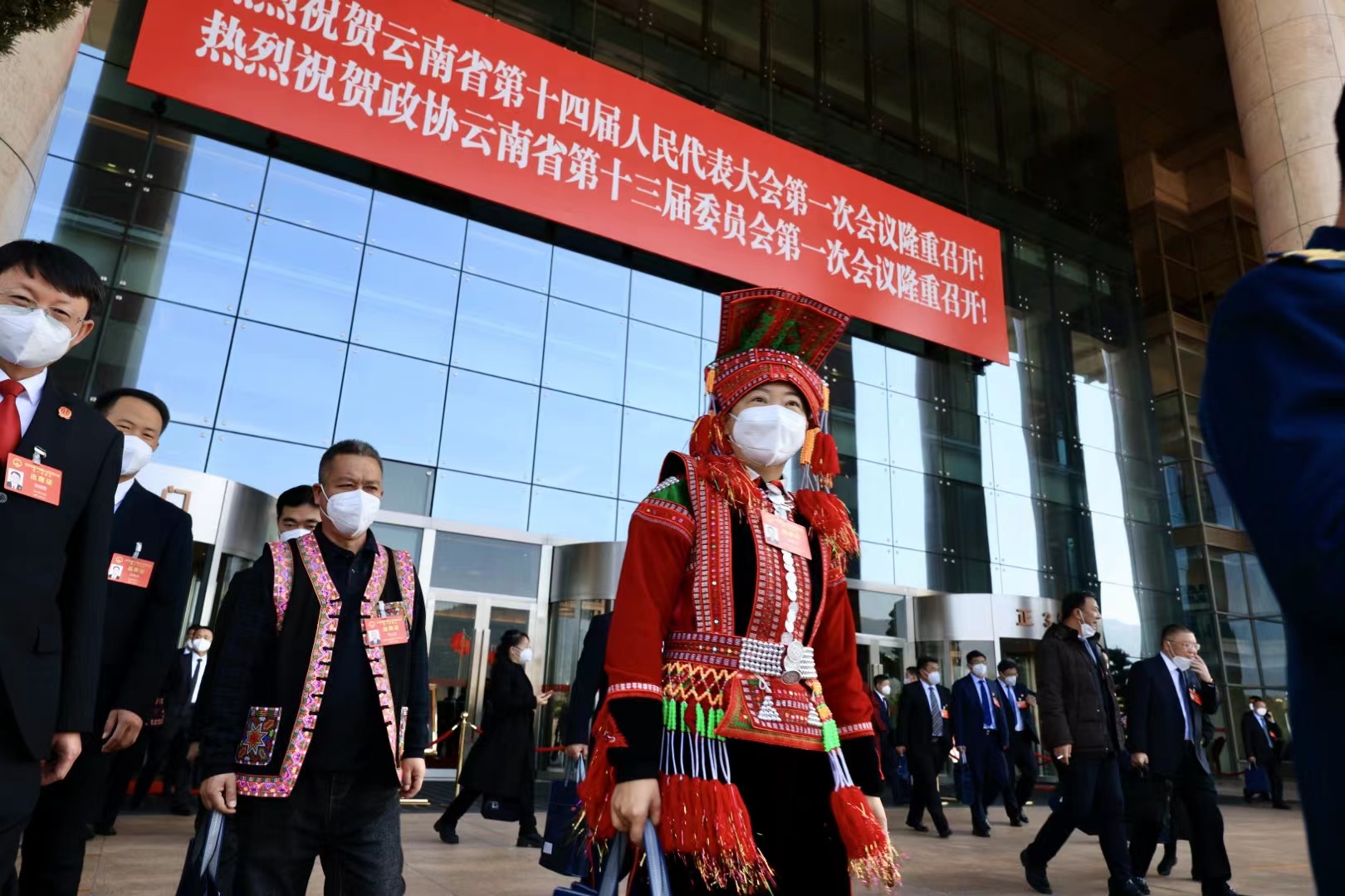 云南省十四届人大一次会议闭幕 （周明佳 摄）