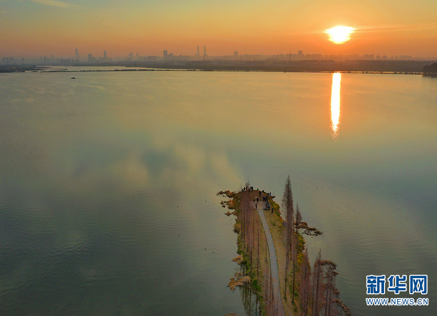 干沟尾湿地公园（2月18日摄）。新华网发（杨景浩 摄）