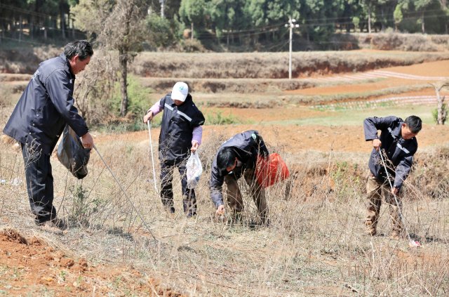 赵青宇夫妻与护鹤员一起清理保护区内的垃圾 (1).jpg